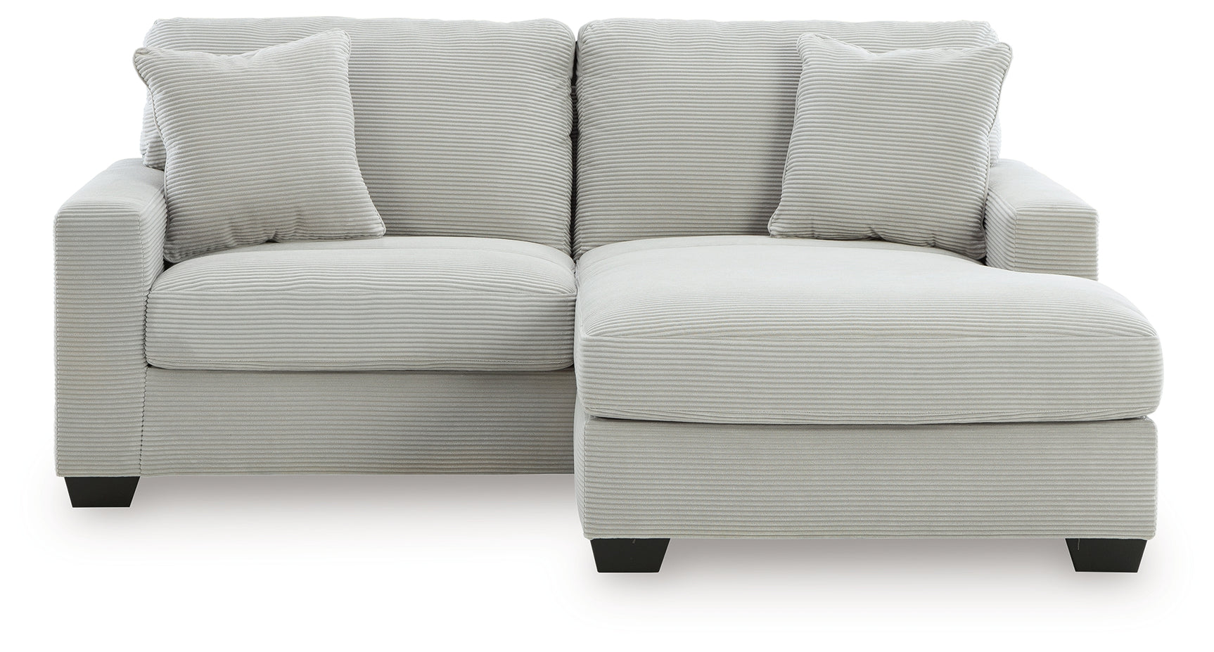 Greenbriar Smoke Velvet Sofa Chaise