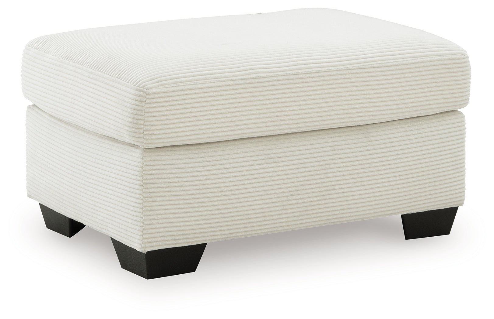 Greenbriar Ivory Velvet Ottoman