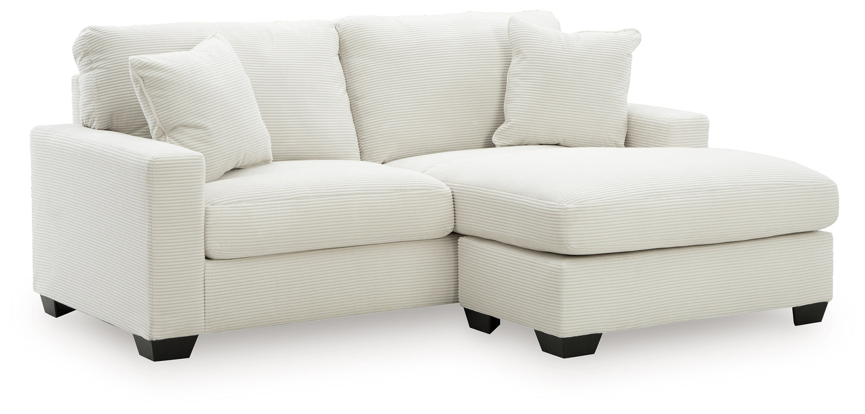 Greenbriar Ivory Velvet Sofa Chaise