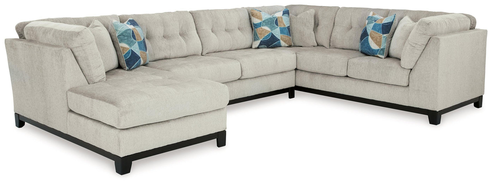 Maxon Place Stone 3-Piece Sectional With Chaise