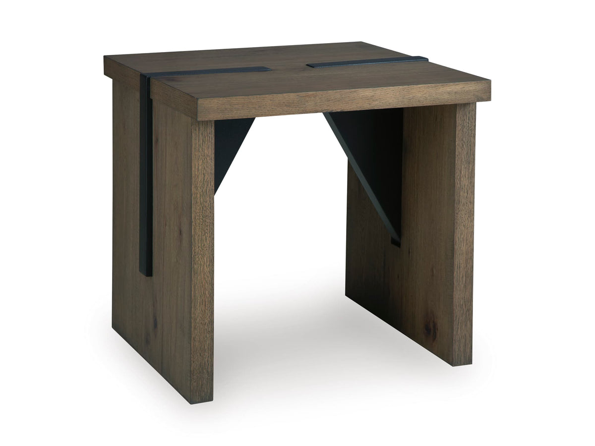 Brown Rustic Oak Veneer 3-Piece Coffee Table Set — product image 3