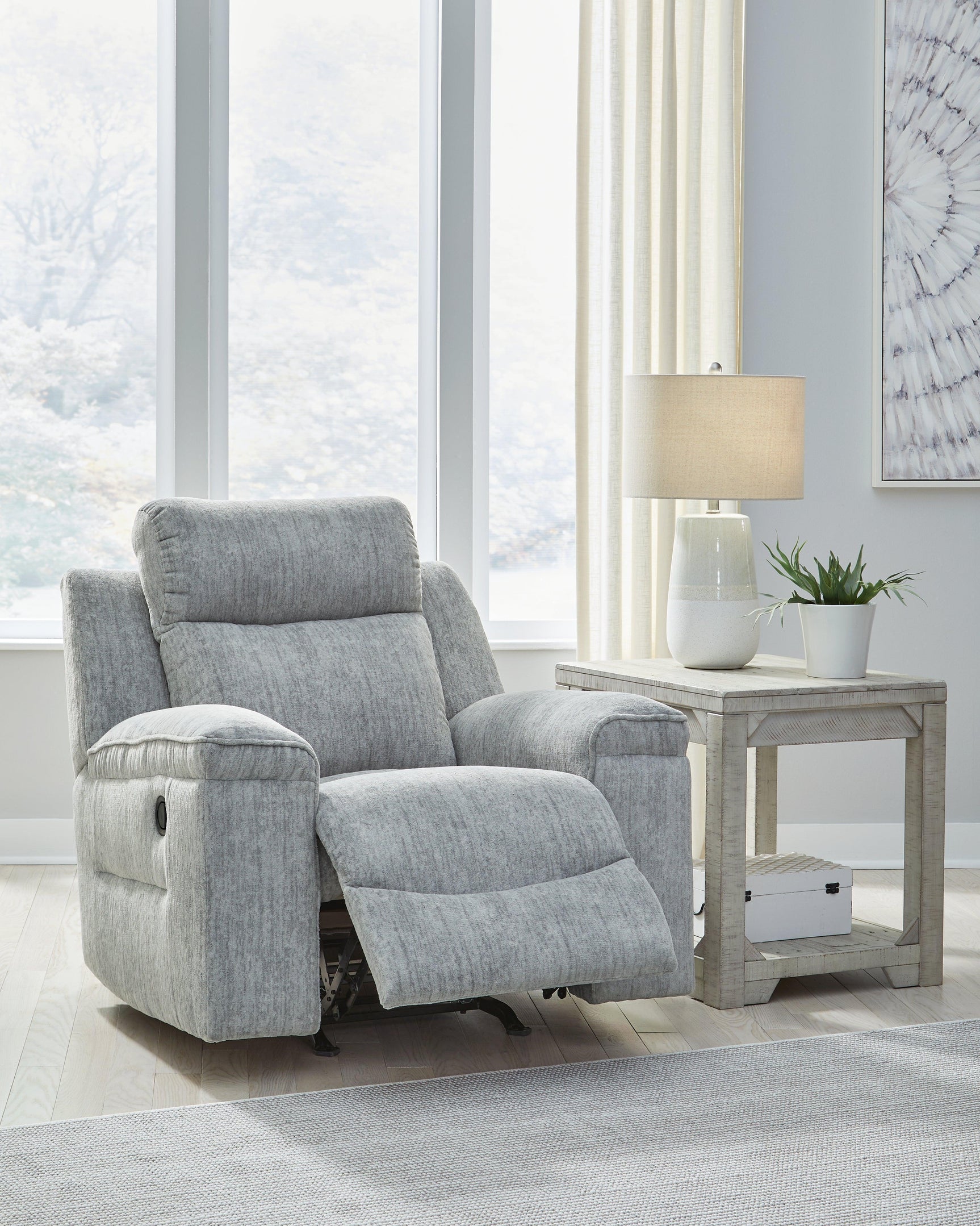 Buntington Pewter Chenille Recliner