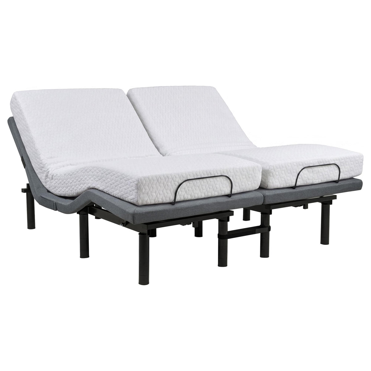 Weston Split Eastern King Massage Adjustable Bed Base in Black and Grey — product image 3