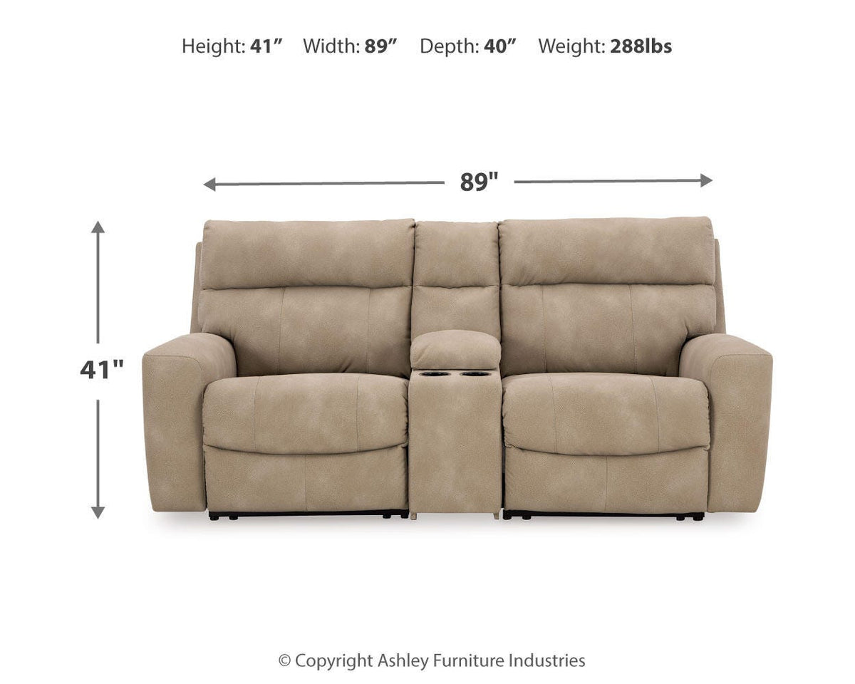 Next-Gen Sand DuraPella Sofa and Loveseat — dimension illustration