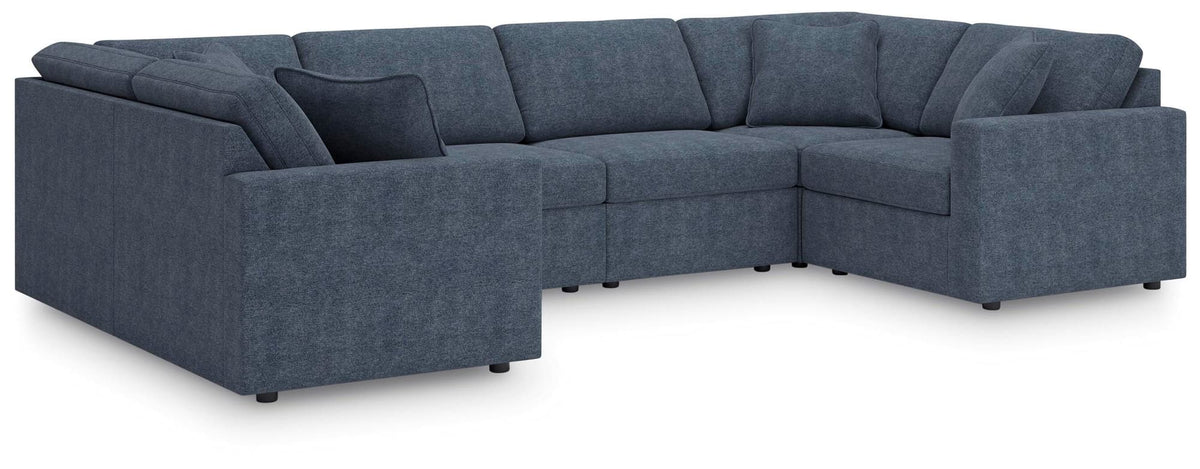Modmax Ink 6-Piece Sectional with Ottoman — angled view