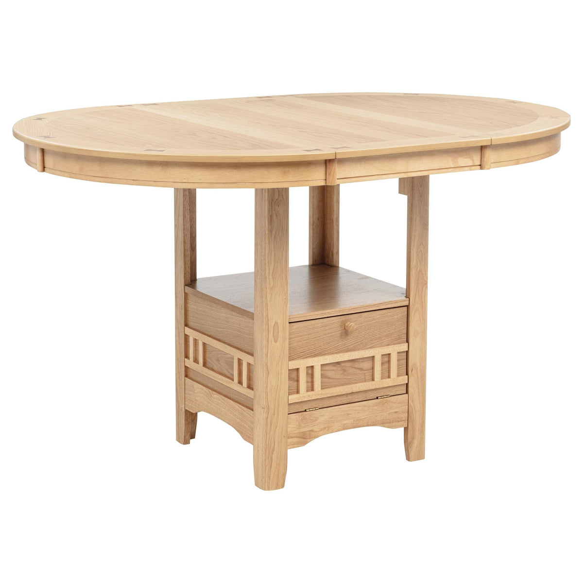 Lavon 5-Piece Oval Counter Height Extension Dining Set Light Oak — product image 7