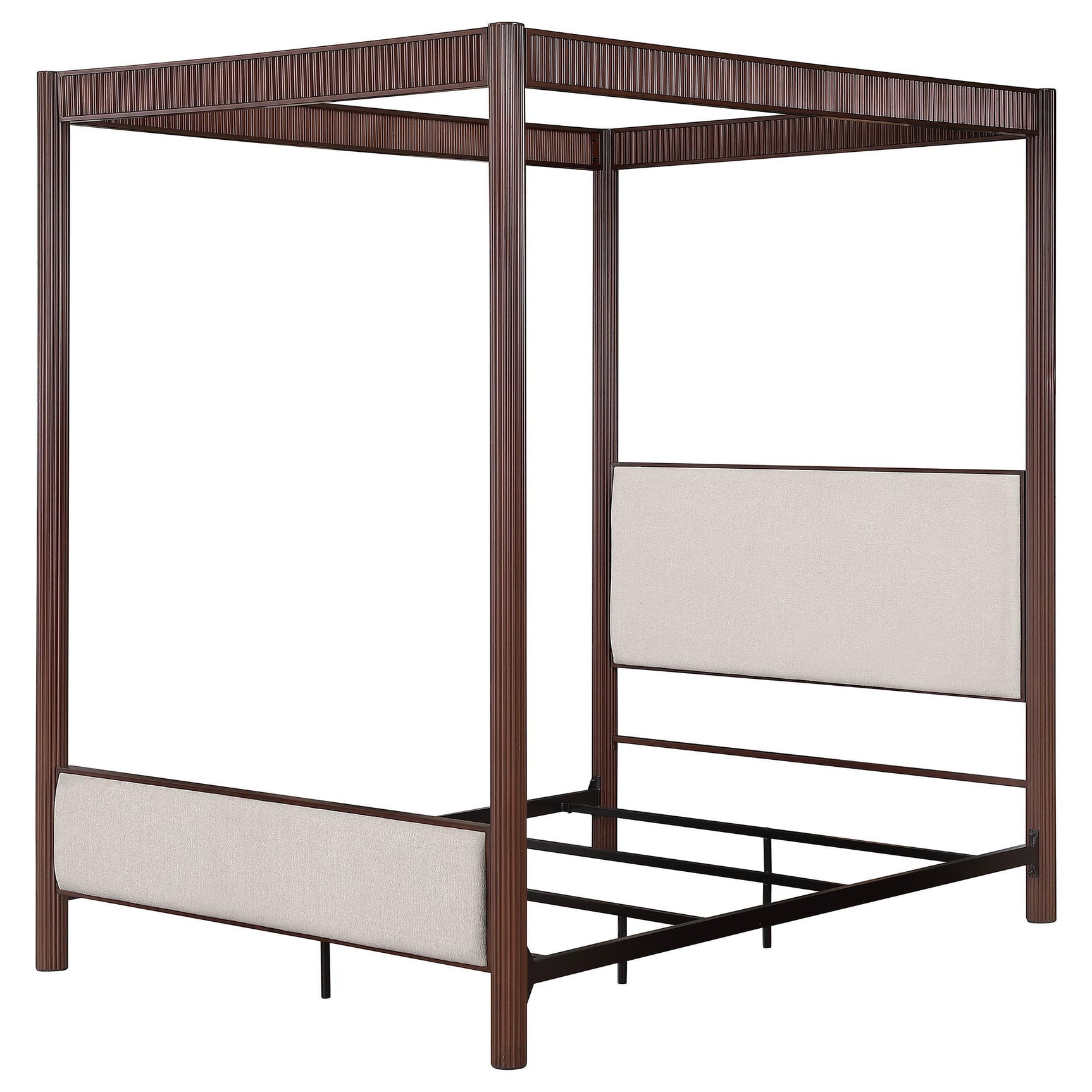Zimmerlee 89-inch Metal King Canopy Bed Rust Brown