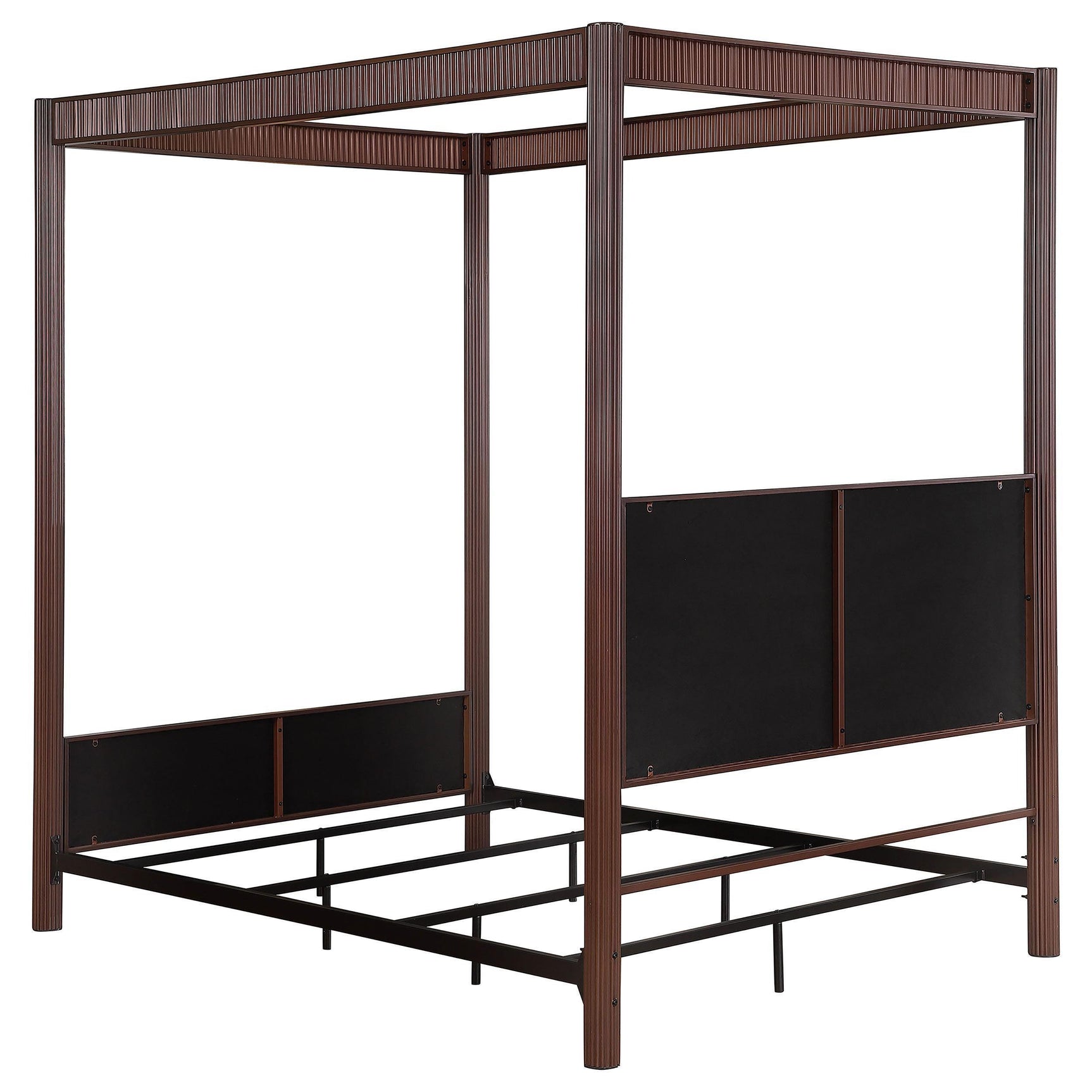 Zimmerlee 89-inch Metal King Canopy Bed Rust Brown