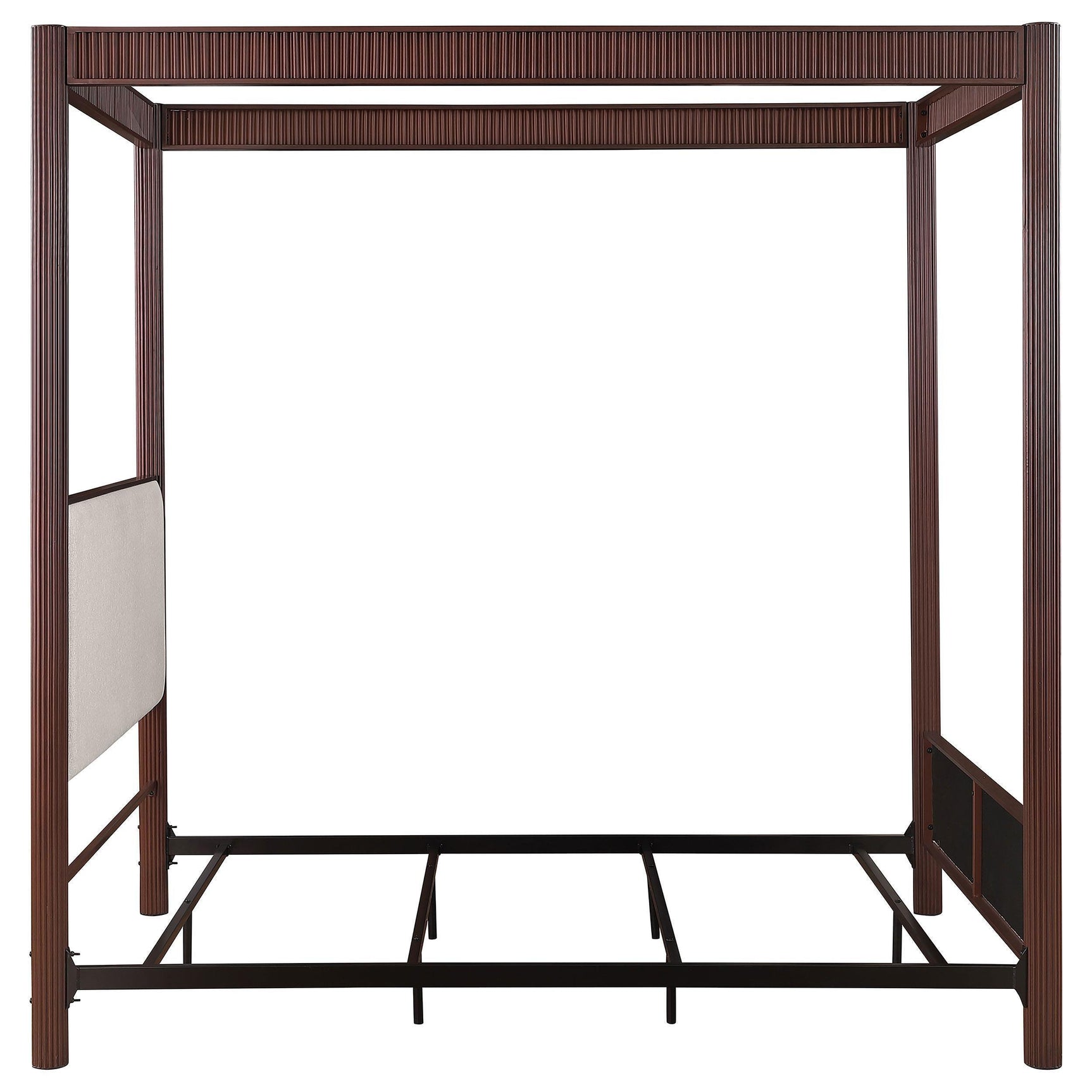 Zimmerlee 89-inch Metal King Canopy Bed Rust Brown
