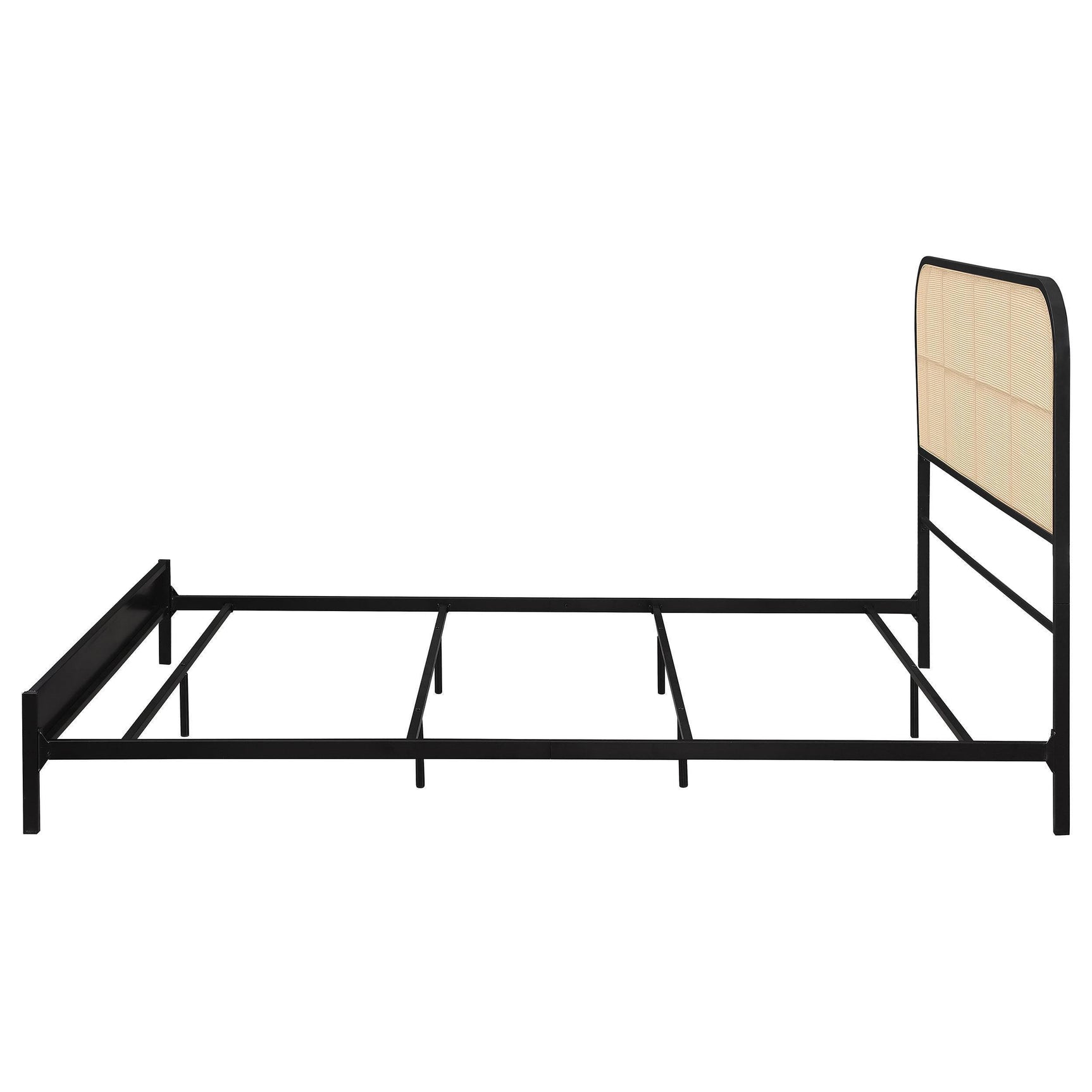 Amherst Radio Weave Rattan Metal King Bed Black