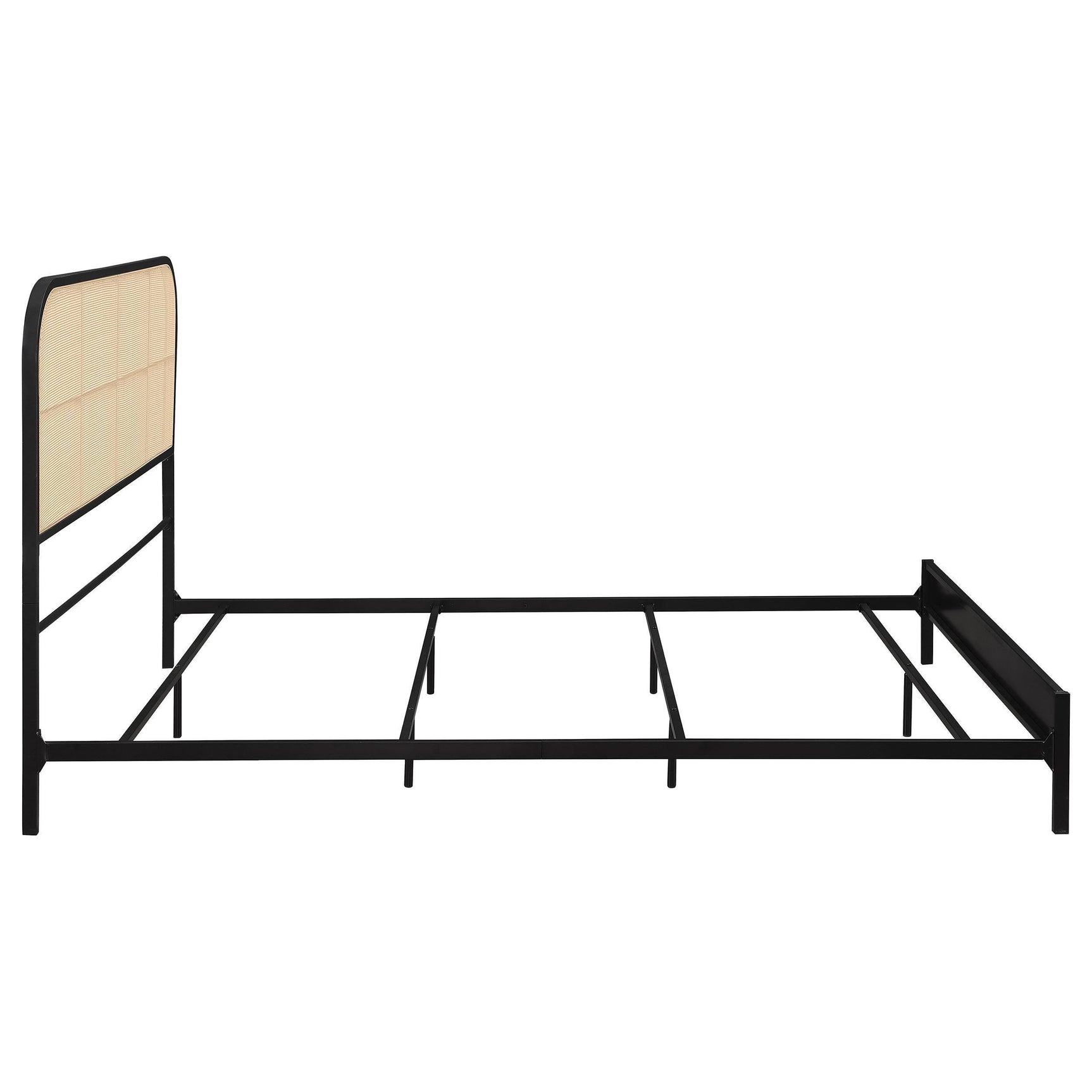 Amherst Radio Weave Rattan Metal King Bed Black