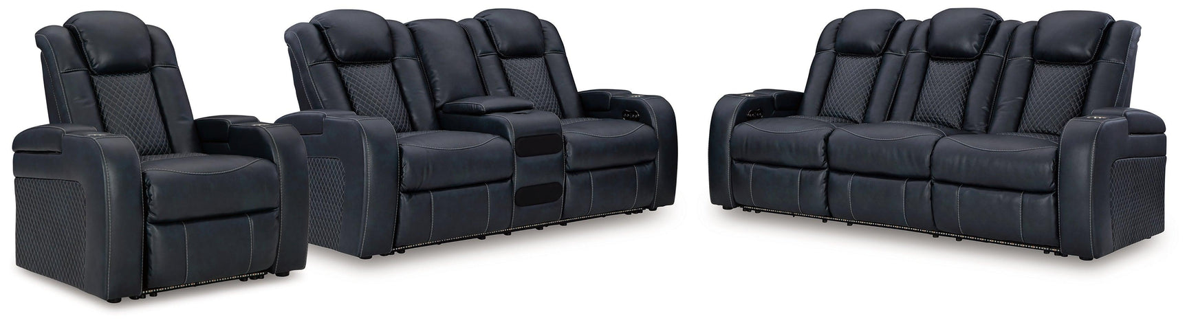Fyne-Dyme Sapphire Sofa, Loveseat and Recliner