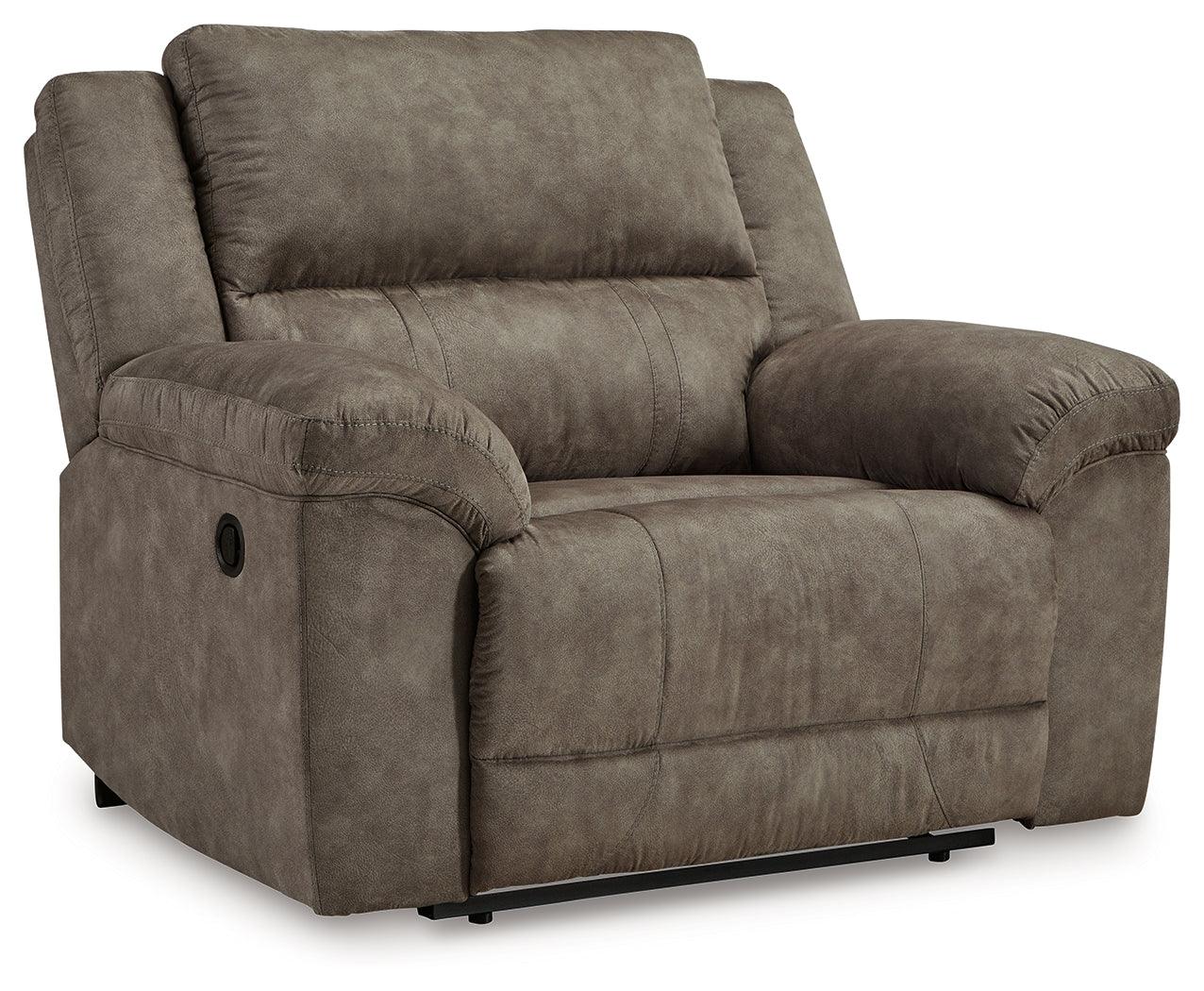 Laresview Fossil Faux Leather Oversized Recliner