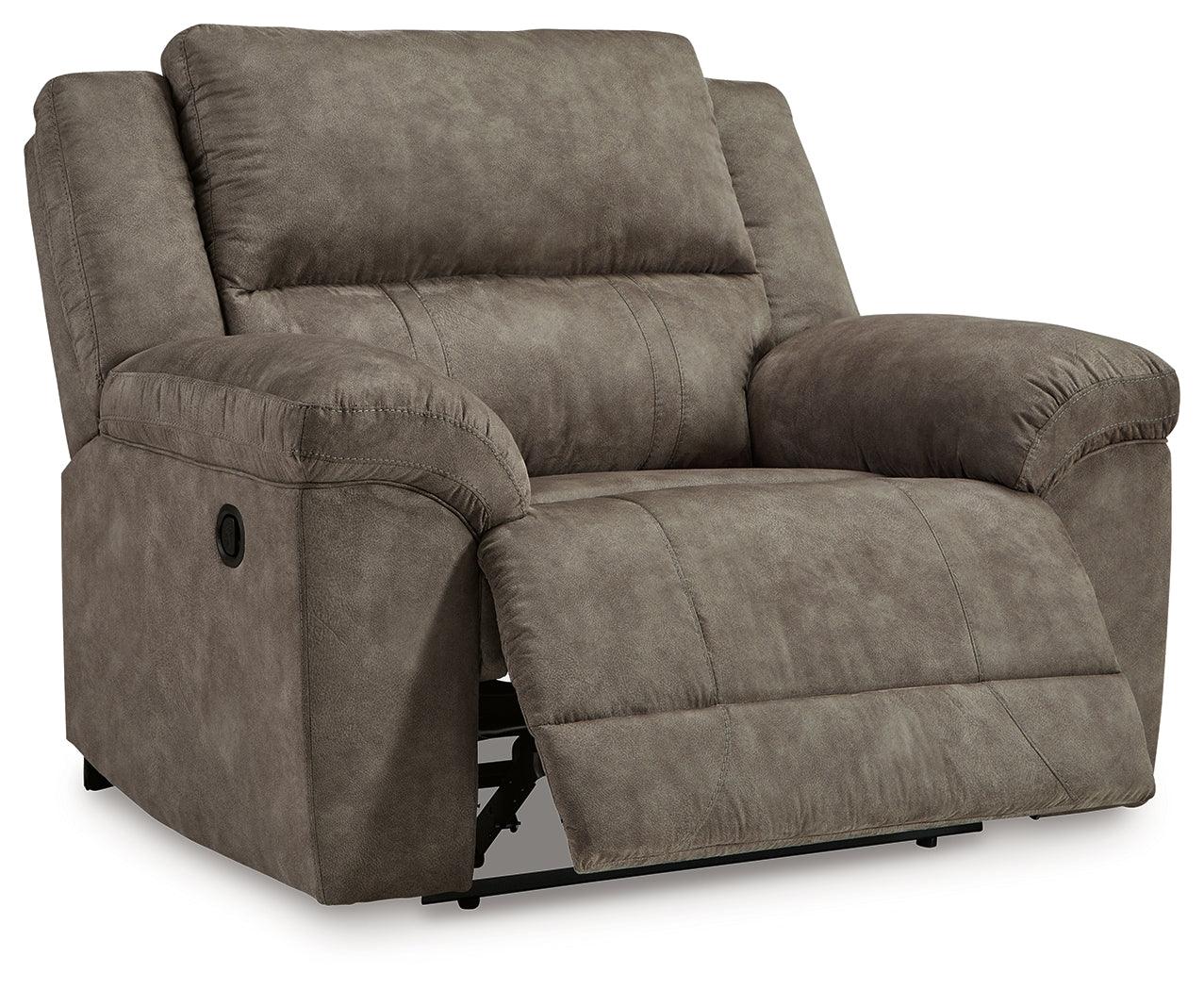 Laresview Fossil Faux Leather Oversized Recliner