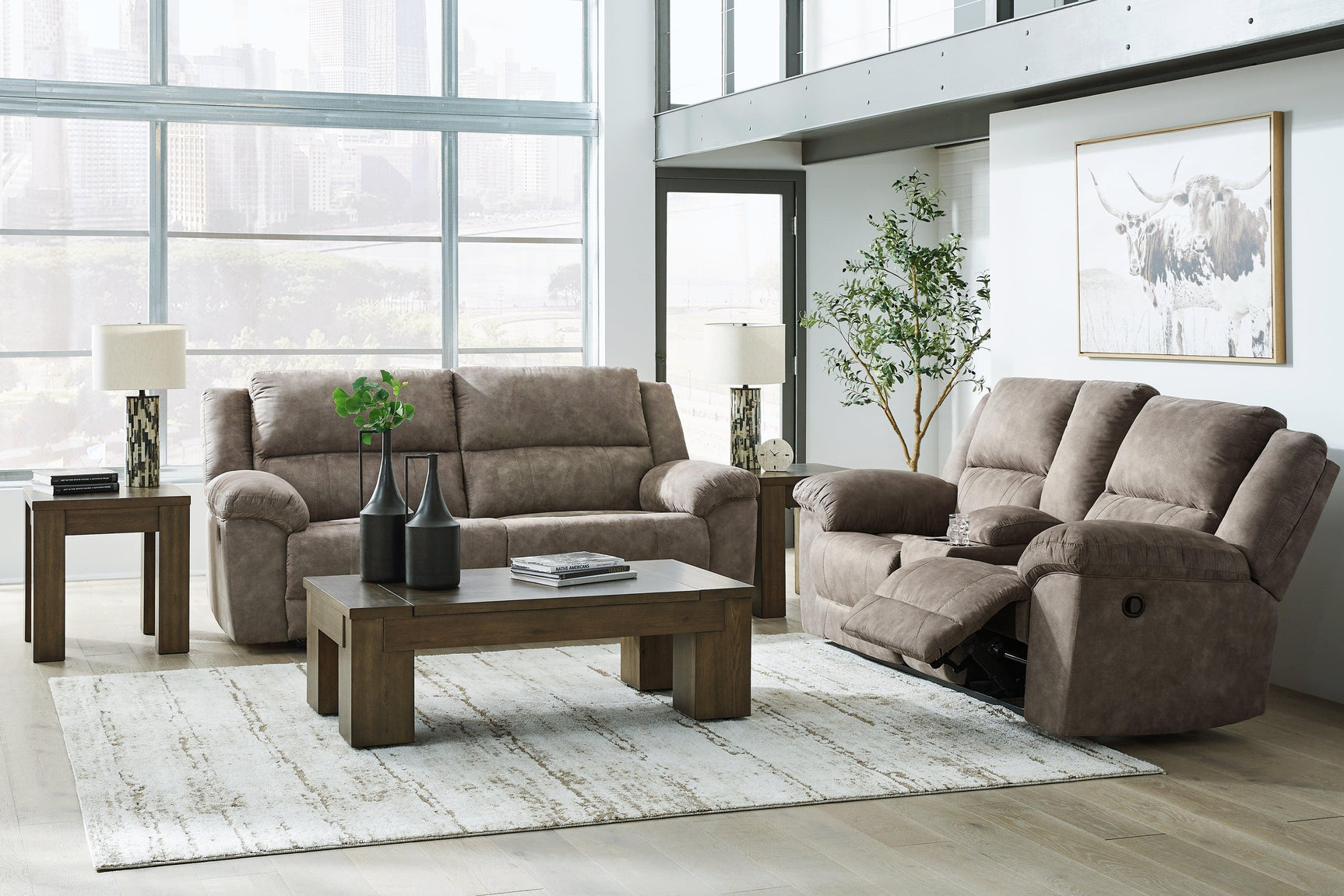 Laresview Fossil Sofa and Loveseat