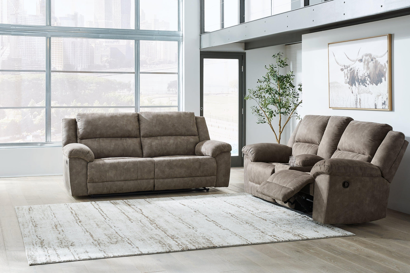 Laresview Fossil Sofa and Loveseat