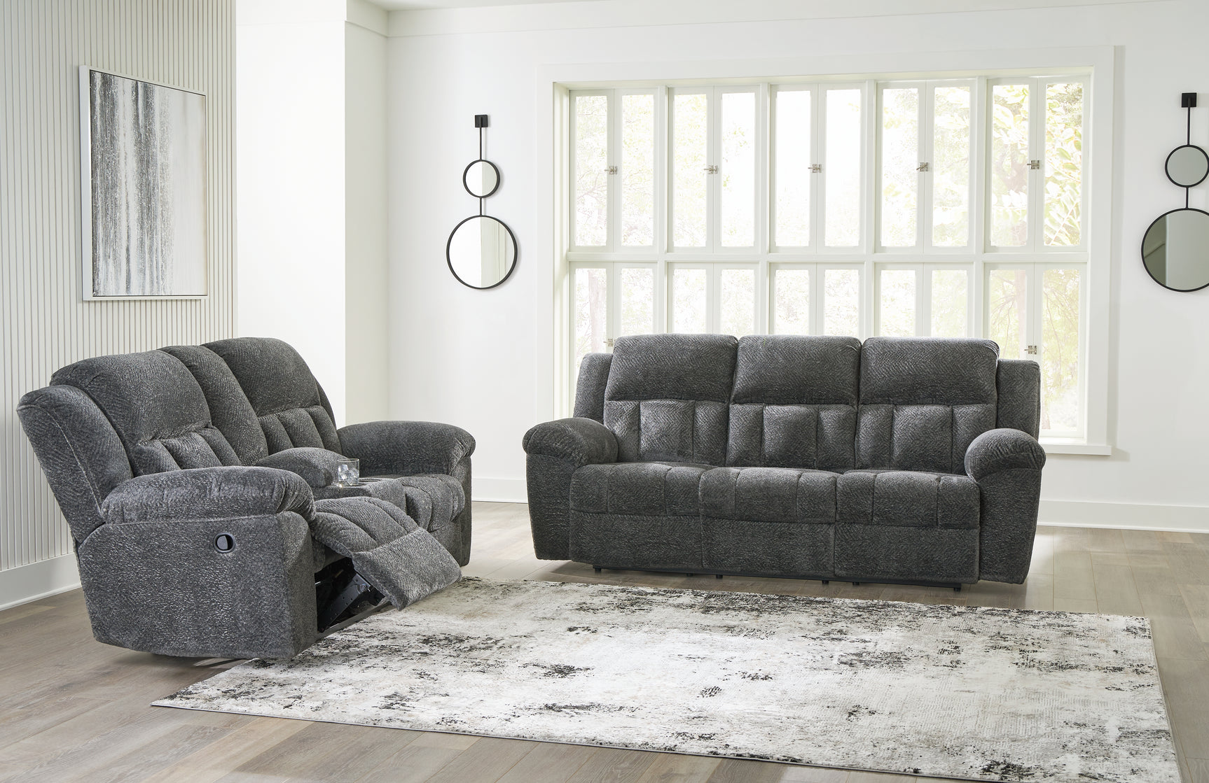 Frohn Graphite Sofa and Loveseat