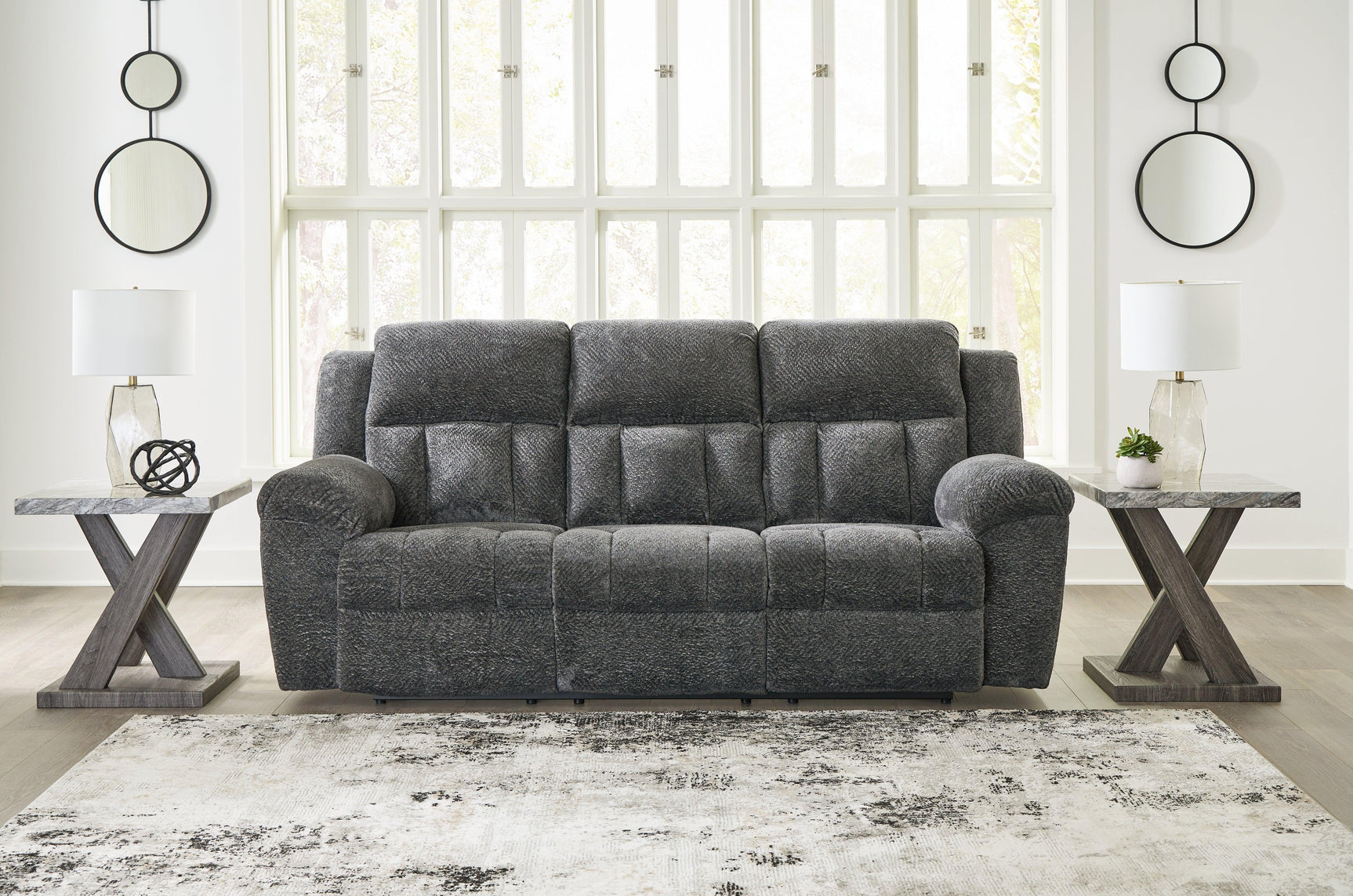 Frohn Graphite Chenille Reclining Sofa