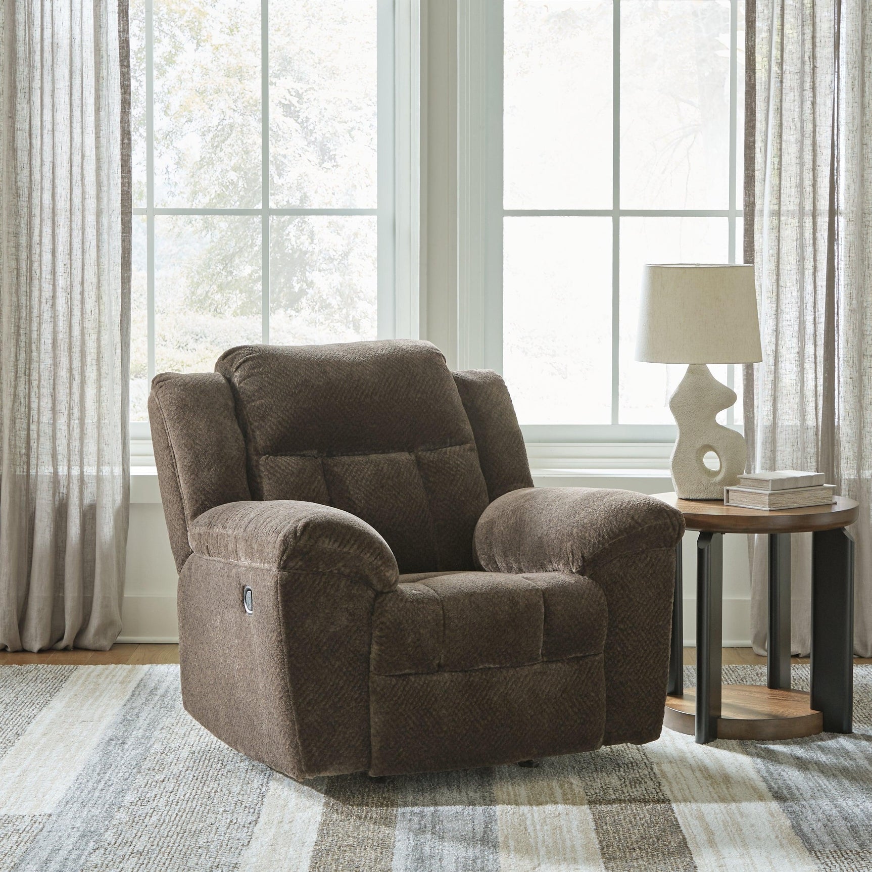 Frohn Chocolate Chenille Recliner