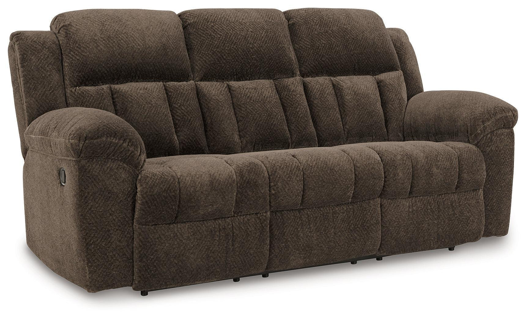 Frohn Chocolate Chenille Reclining Sofa