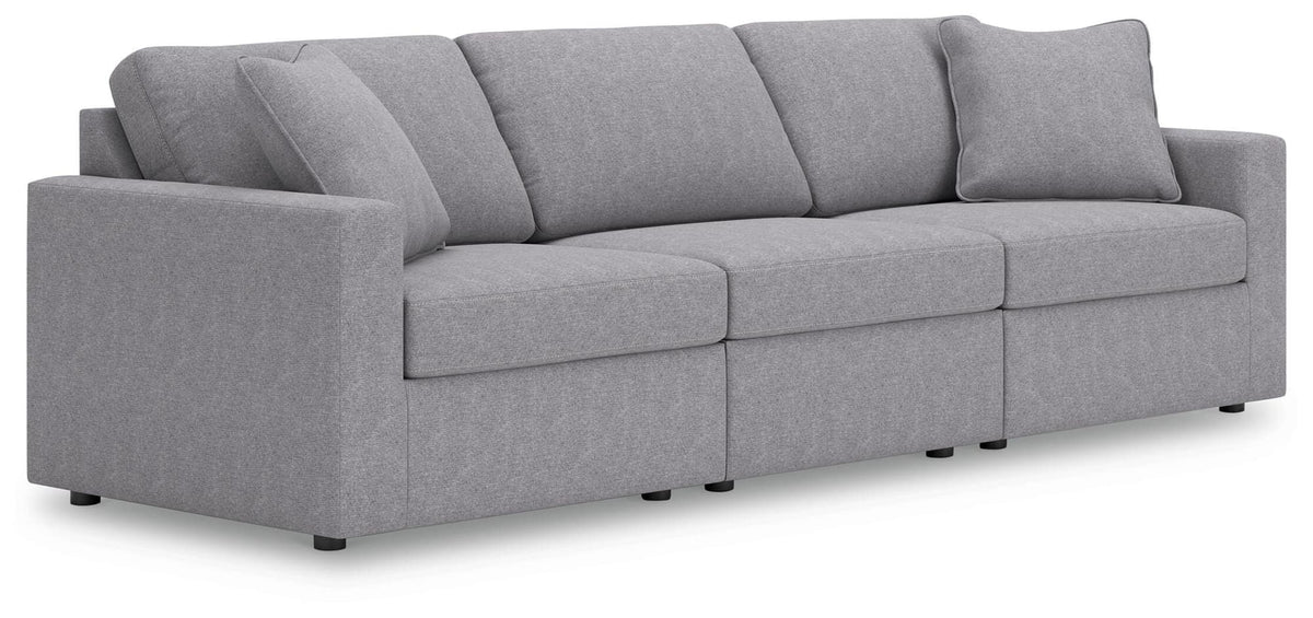 Modmax Granite Performance Fabric 3-Piece Sectional — angled view