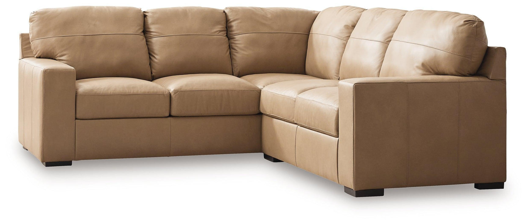 Bandon Toffee Leather 2-Piece Sectional