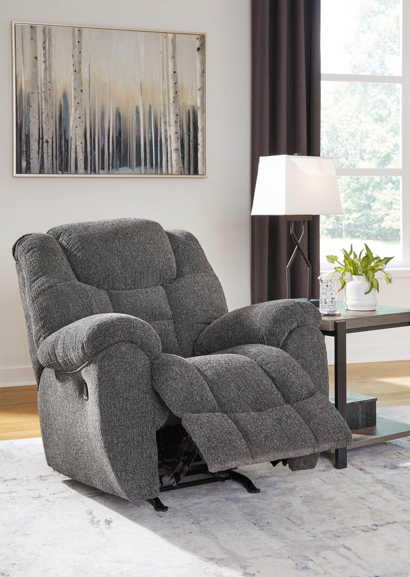 Foreside Charcoal Performance Fabric,Next-Gen Nuvella™ Recliner