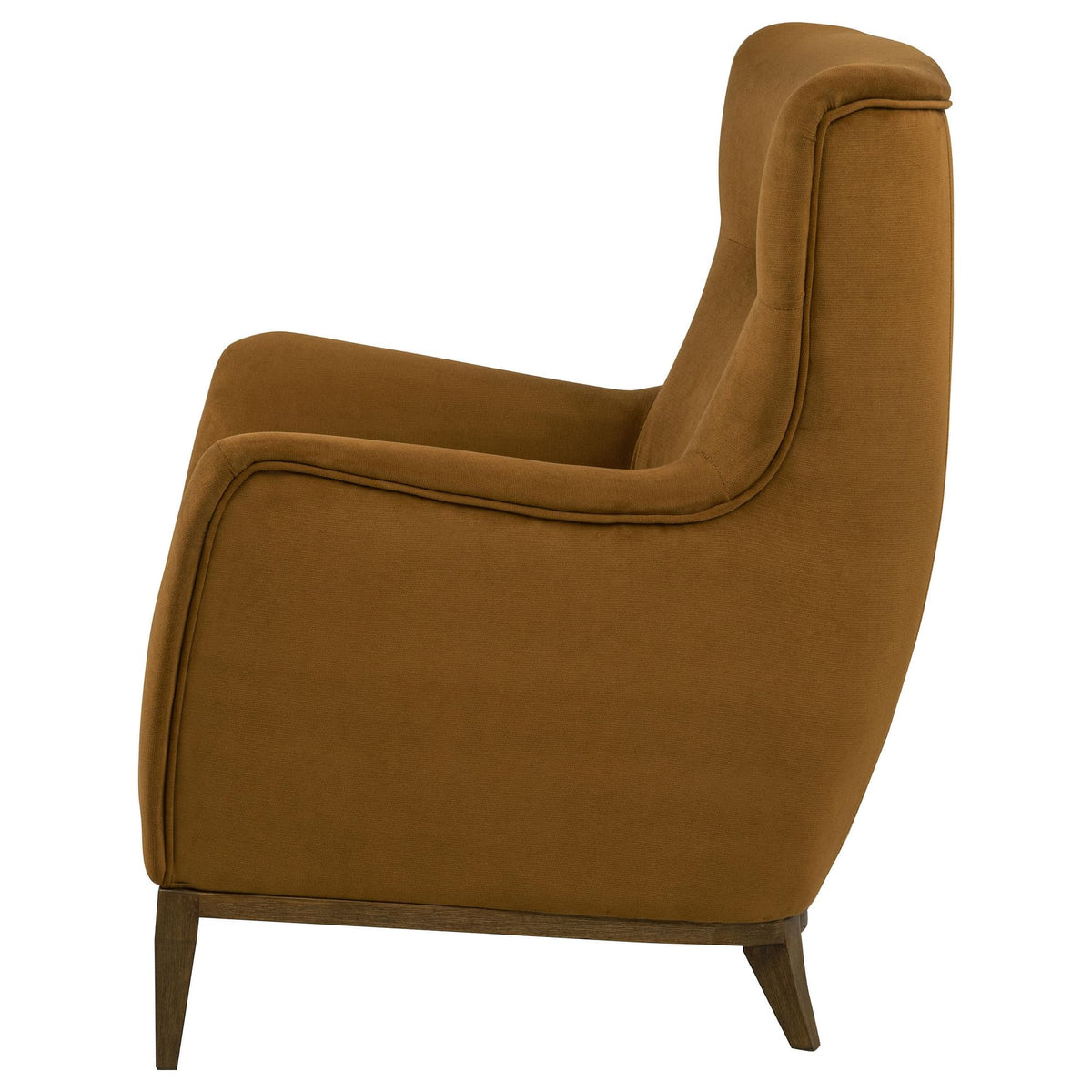 Catala Upholstered High Back Accent Chair Rust and Coffee — product image 5