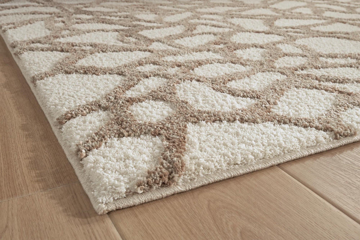 Wessonland Ivory/Brown/Gray Extra Large Rug — detail view