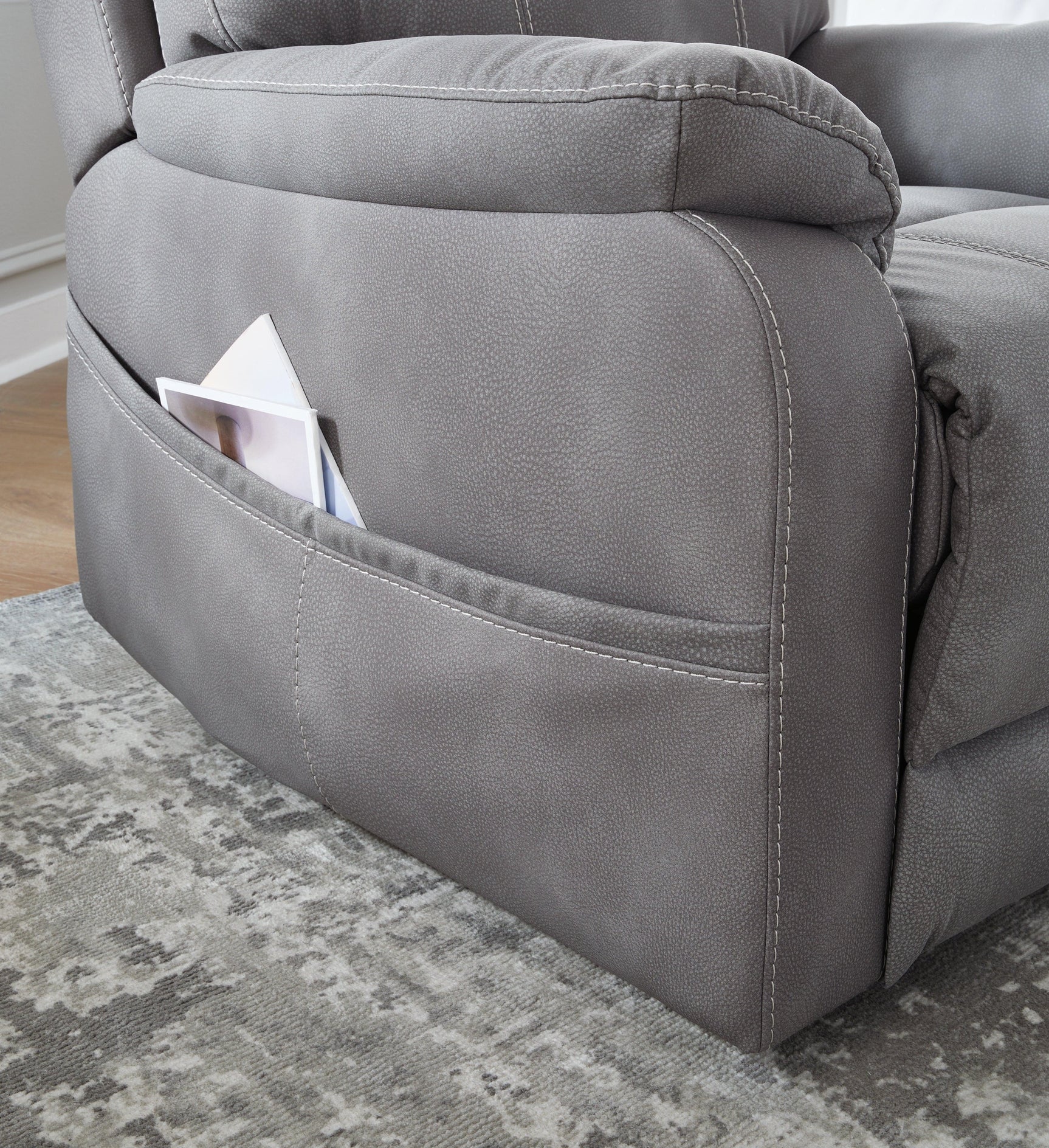 Next-Gen Durapella Slate Microfiber Power Lift Recliner