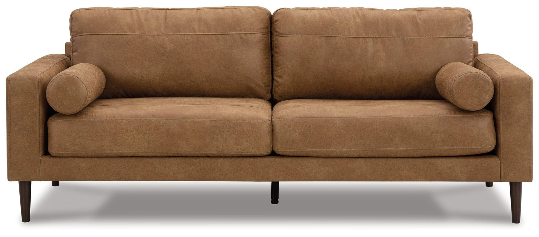 Telora Caramel Microfiber Sofa - Ella Furniture