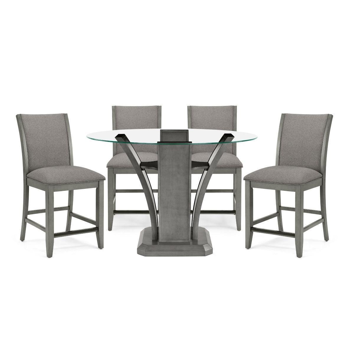 Bellatrix Gray Round Counter Height Chair