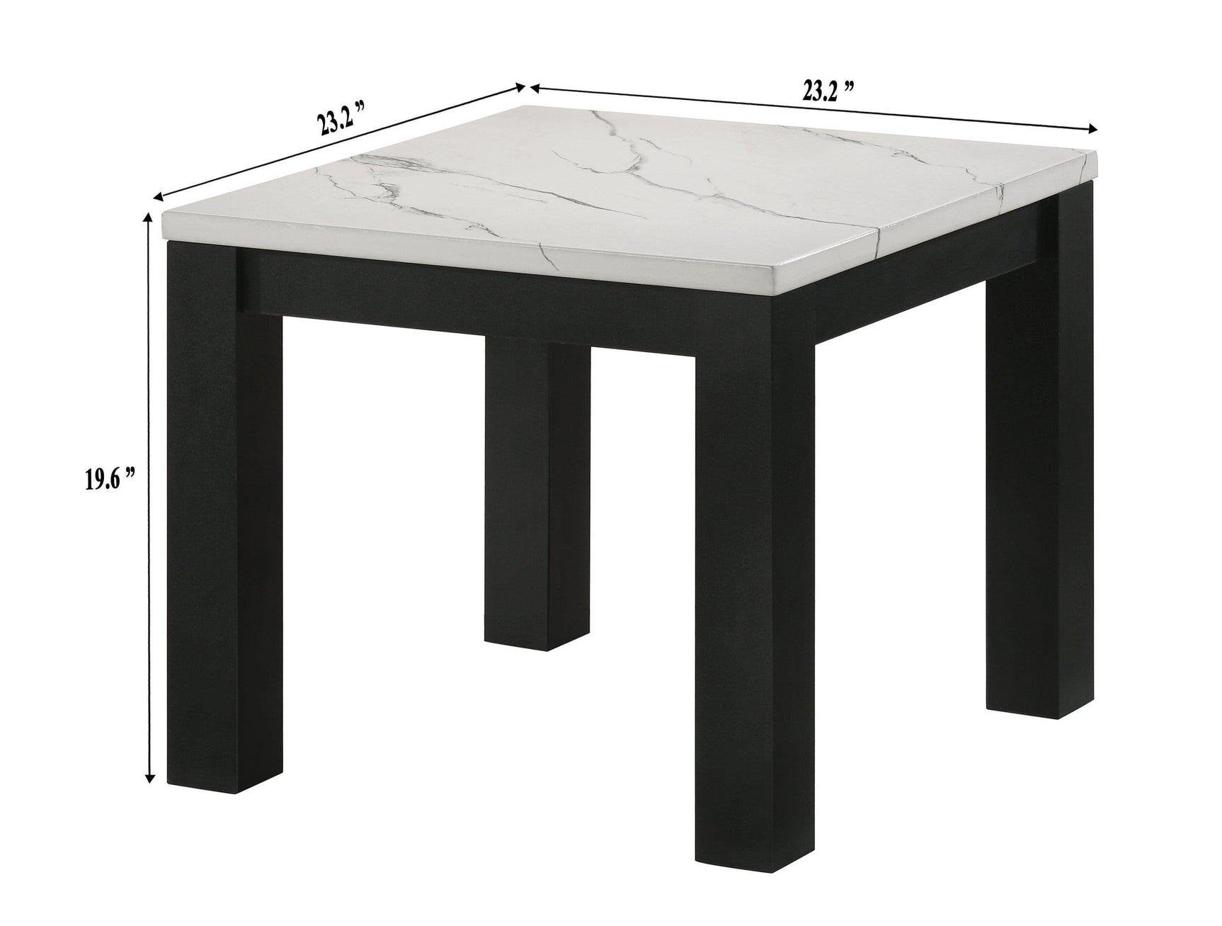 Ivy Black White Coffee Table Set
