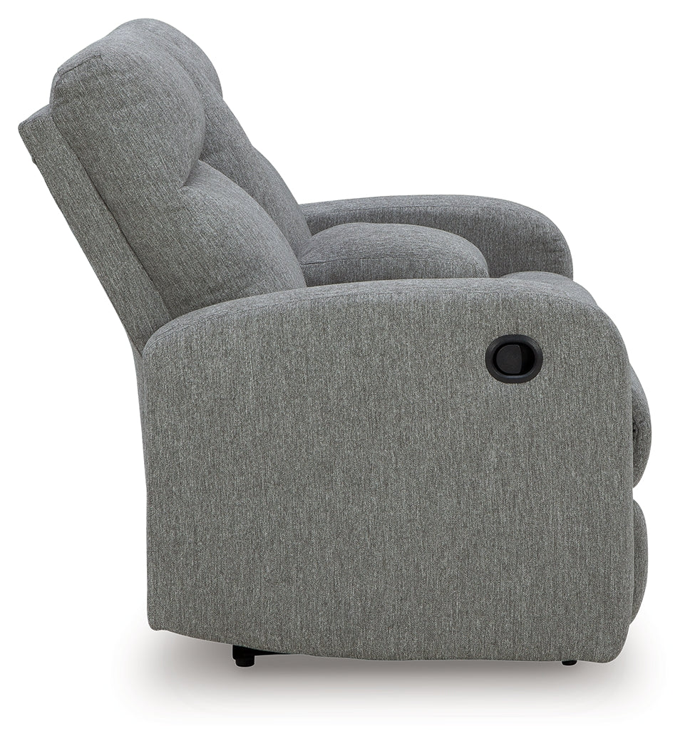 Gauntlet Sterling Chenille Reclining Loveseat with Console