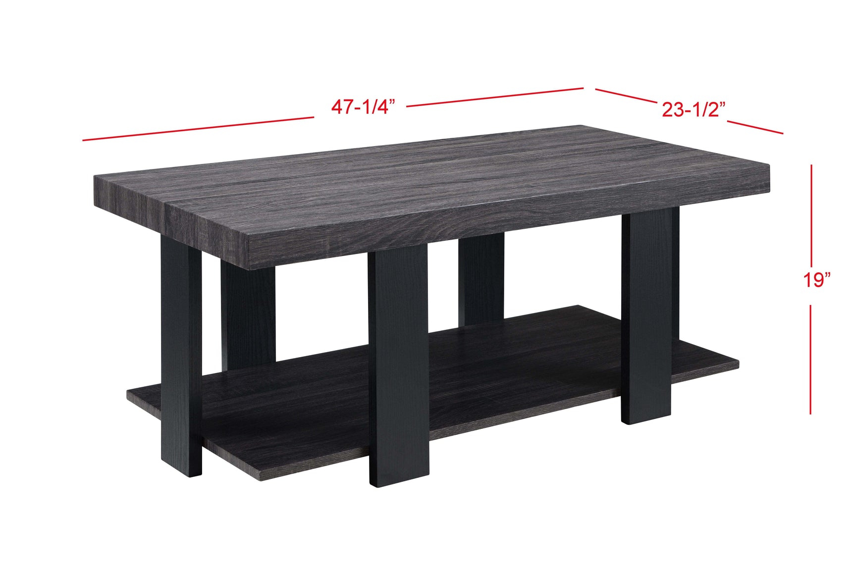 Randy Dark-Gray Modern Aesthetic 3-Piece Occasional Coffee Table Set - Ella Furniture
