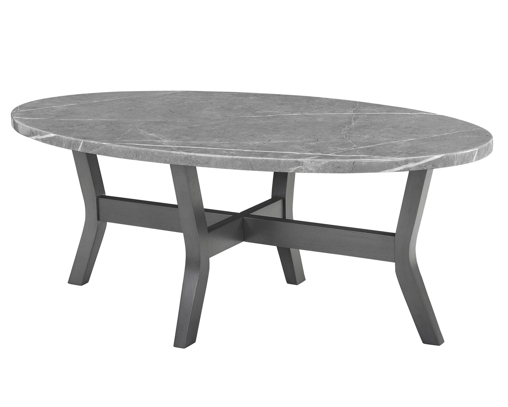 Judson Gray 3-Pk Modern Sleek Wood And Veneers Oval Cocktail Set - Ella Furniture