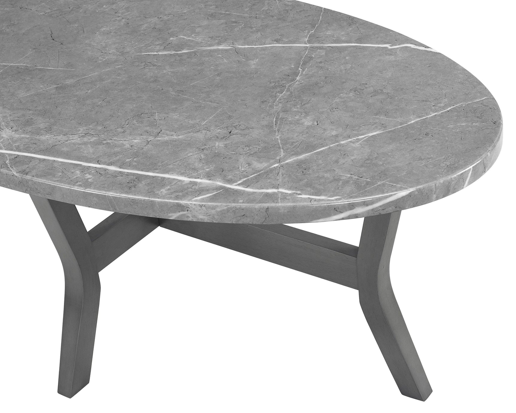 Judson Gray 3-Pk Modern Sleek Wood And Veneers Oval Cocktail Set - Ella Furniture