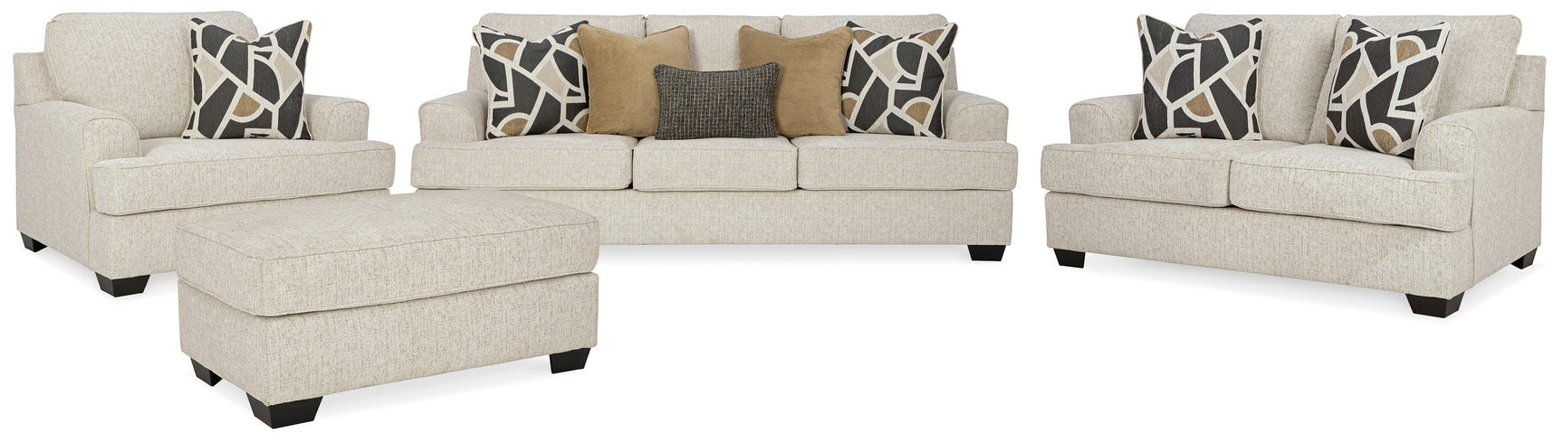 Heartcort Quartz Sofa, Loveseat, Chair and Ottoman