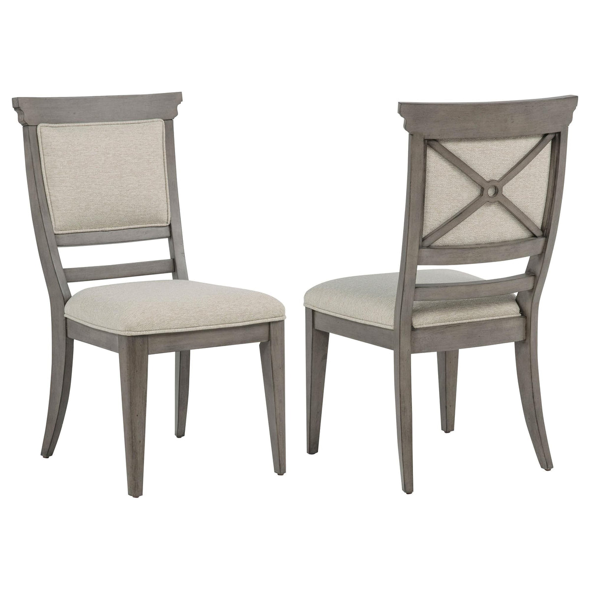 Cresswell Tan Upholstered Dining Side Chair Set of 2 — product view
