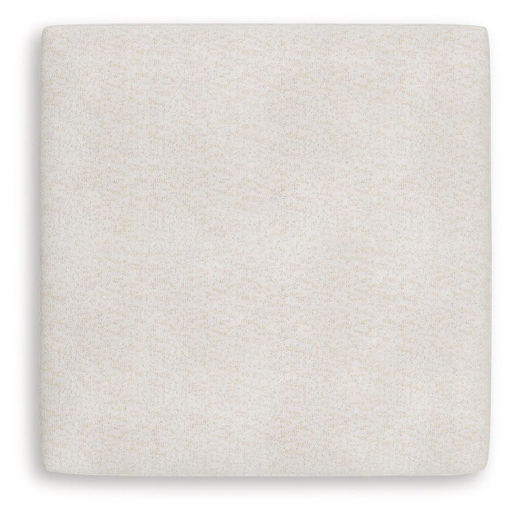 Donelson Creek Vanilla Performance Fabric,Next-Gen Nuvella™,Chenille Oversized Accent Ottoman