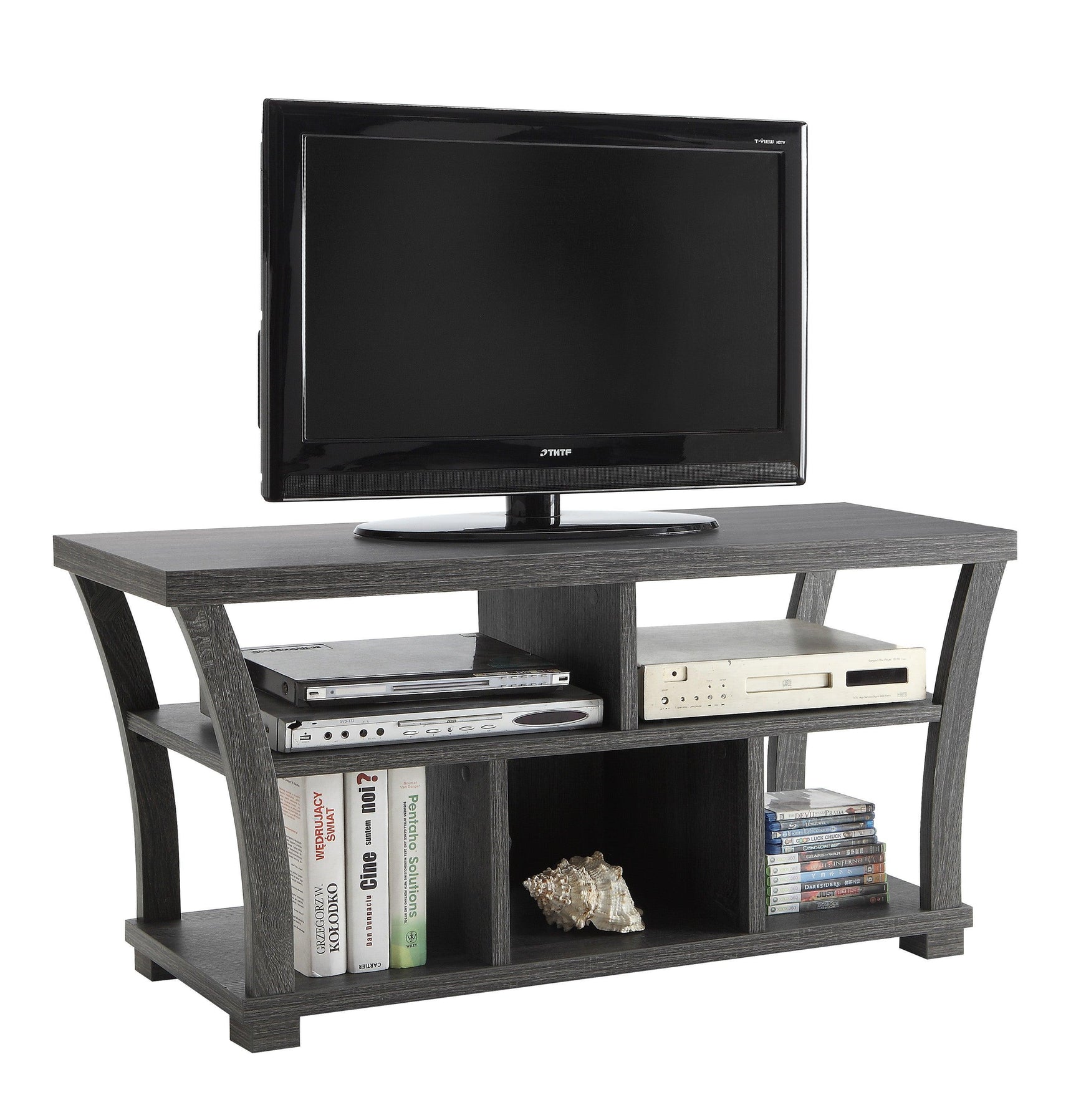 Draper Espresso Finish Sleek Modern Tv Stand, Contemporary Style, Media Consoles and Credenzas Wood for Living Room - Ella Furniture