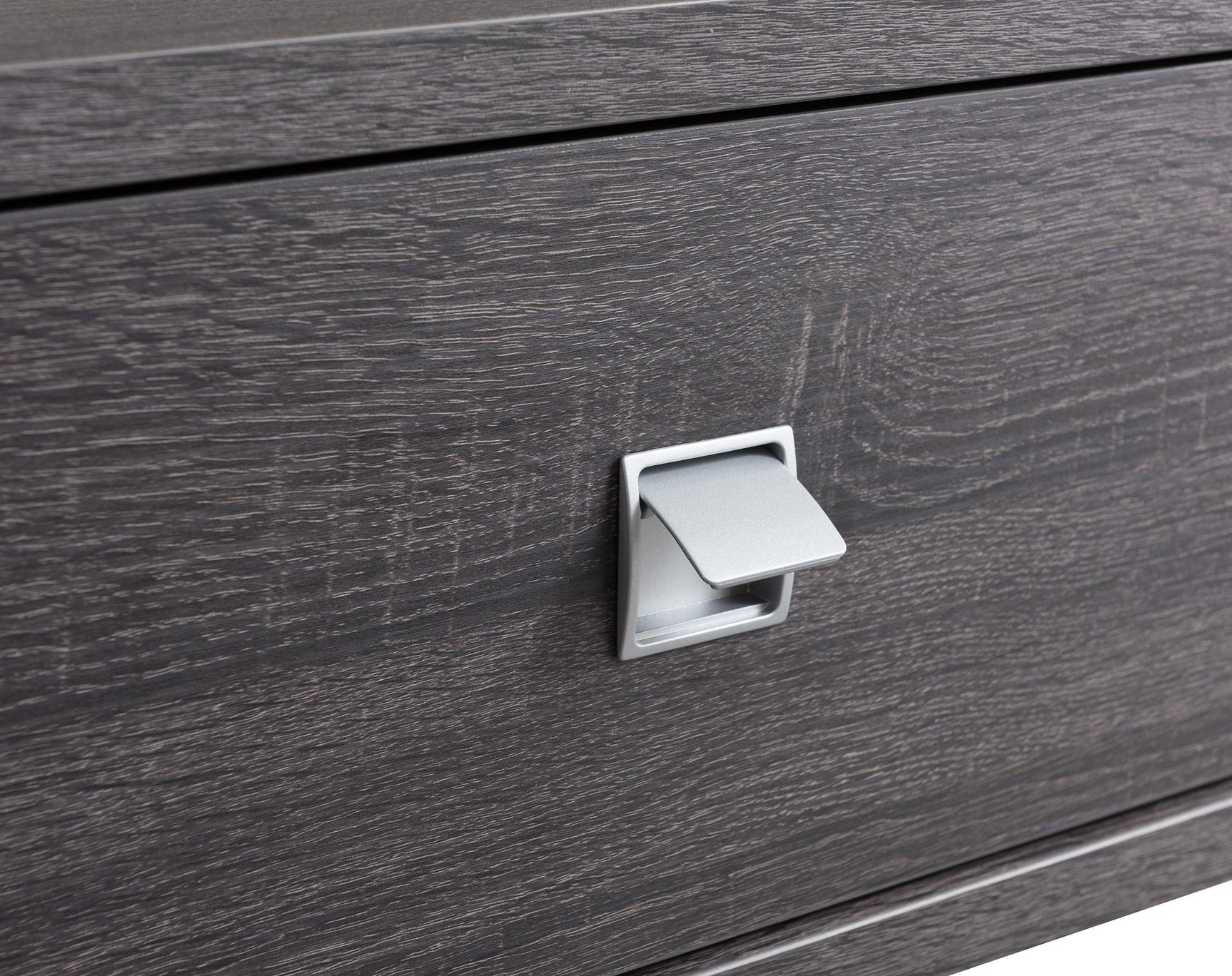 Jarvis Sleek And Modern Dark Brown Tv Stand Assembled Drawers, Media Consoles, Entertainment Cabinets, Angled Legs And Metal Drawer with Storage Doors for Living Room - Ella Furniture