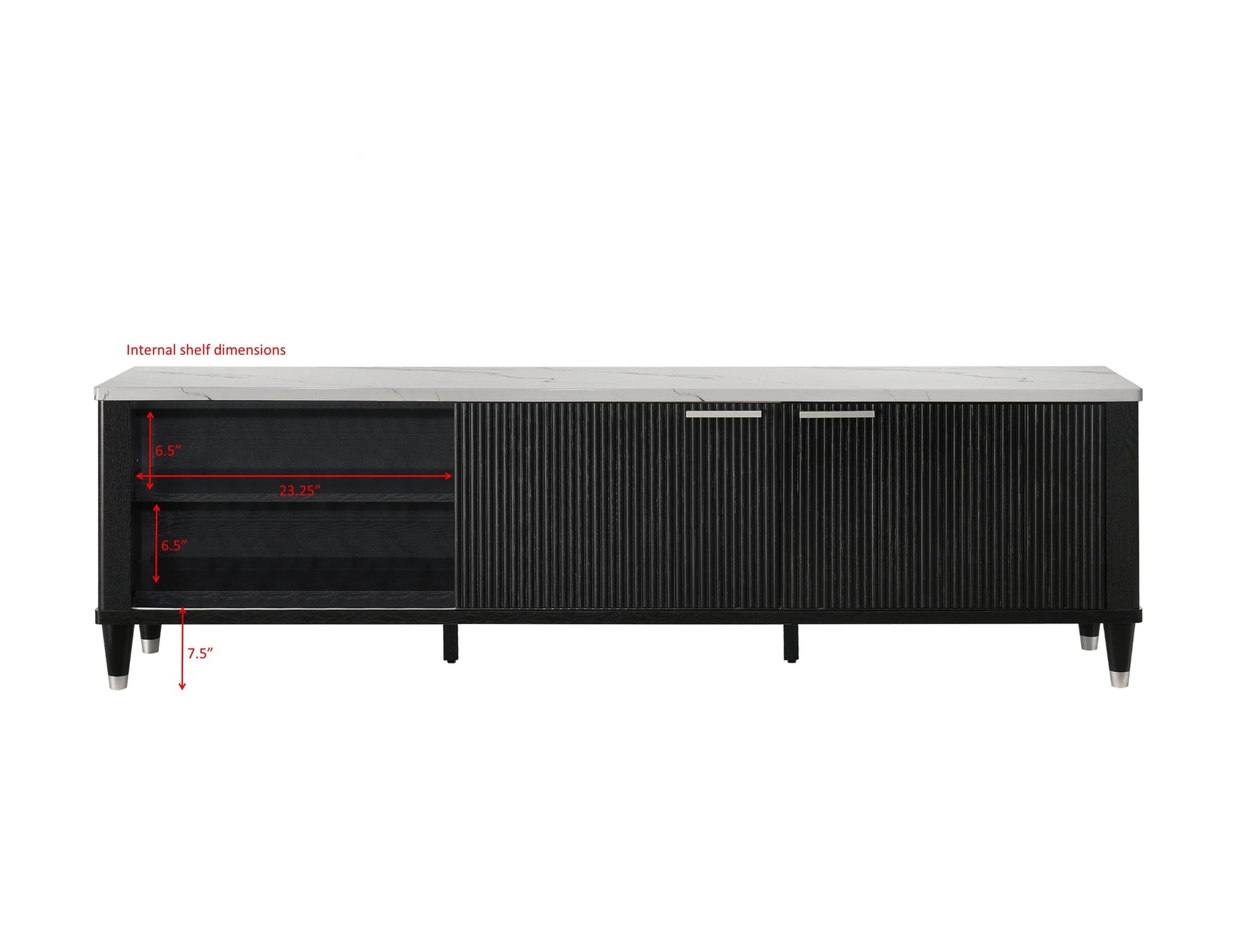 Britany TV Stand in Black Finish view 9
