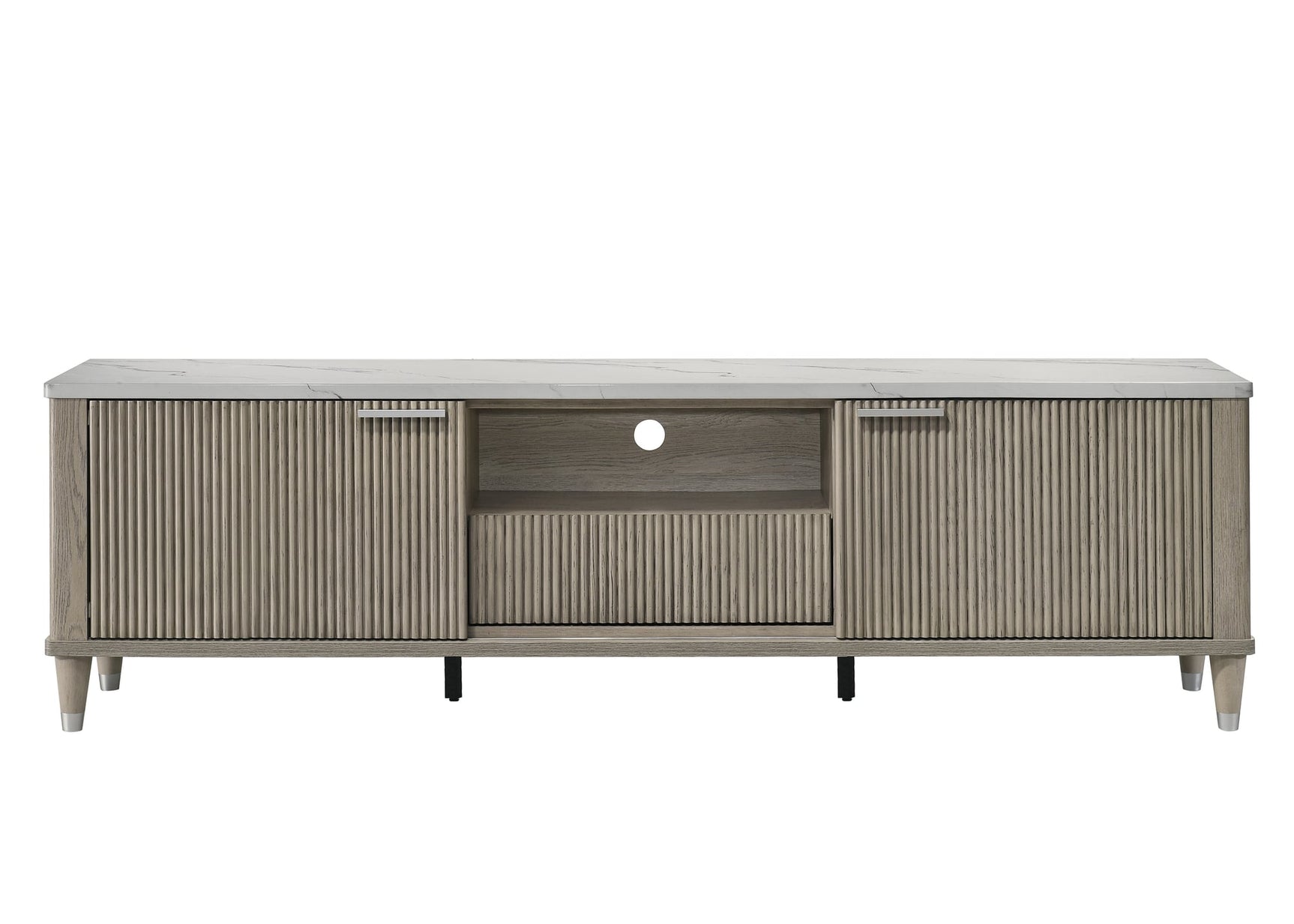 Britany TV Stand in Drift Wood Finish view 3