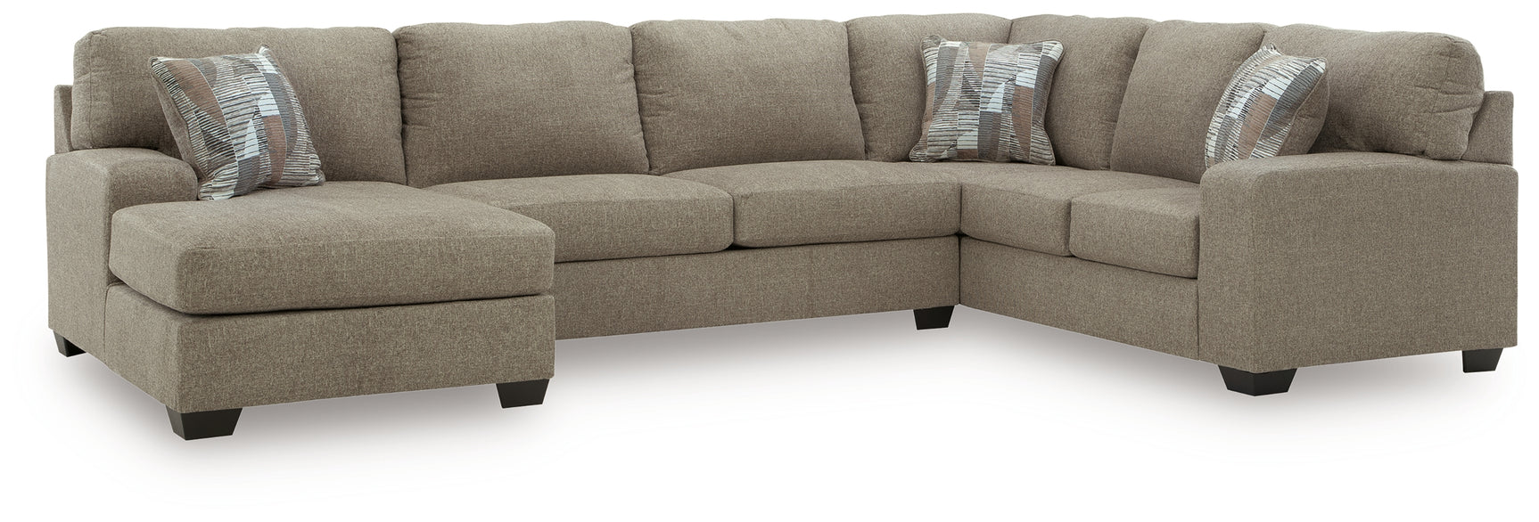 Newellen Hemp Chenille 3-Piece Sectional with Chaise