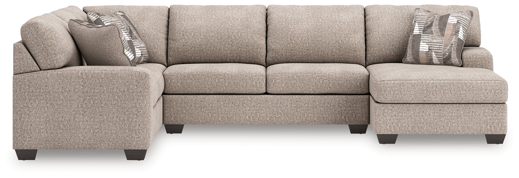 Seyler Lane Hemp Chenille 3-Piece Sectional with Chaise