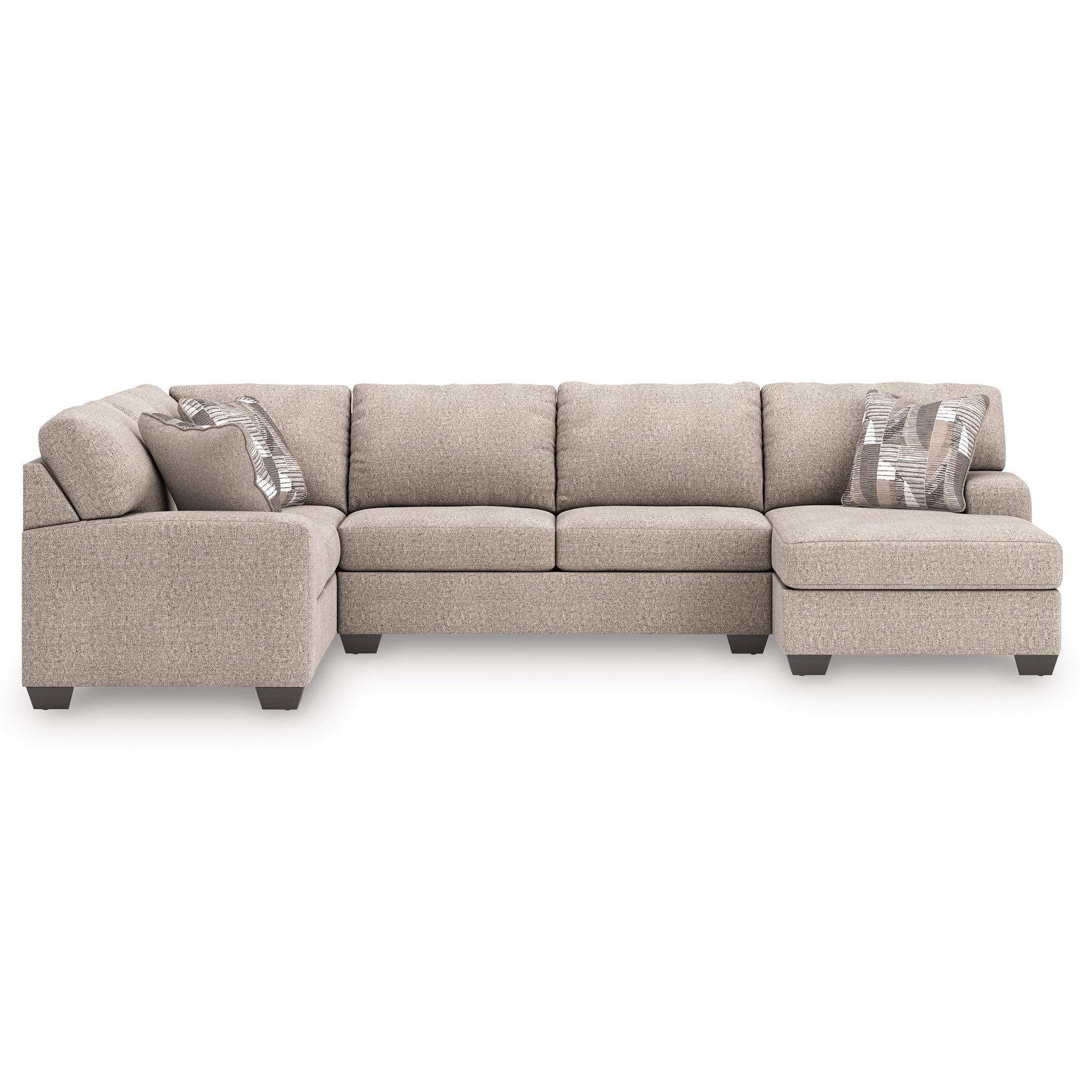 Seyler Lane Hemp Chenille 3-Piece Sectional with Chaise