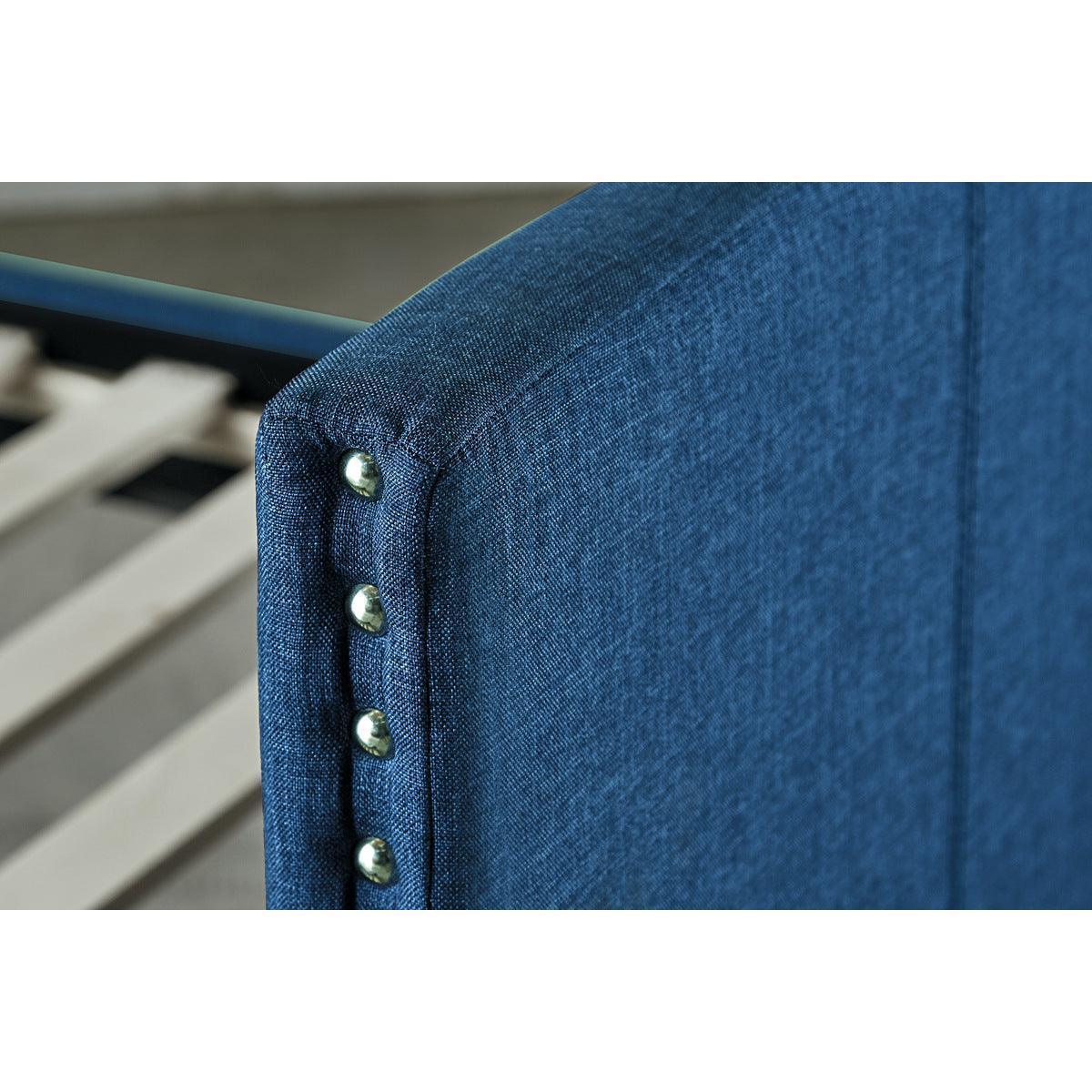 Therese Blue Upholstered Daybed with Trundle
