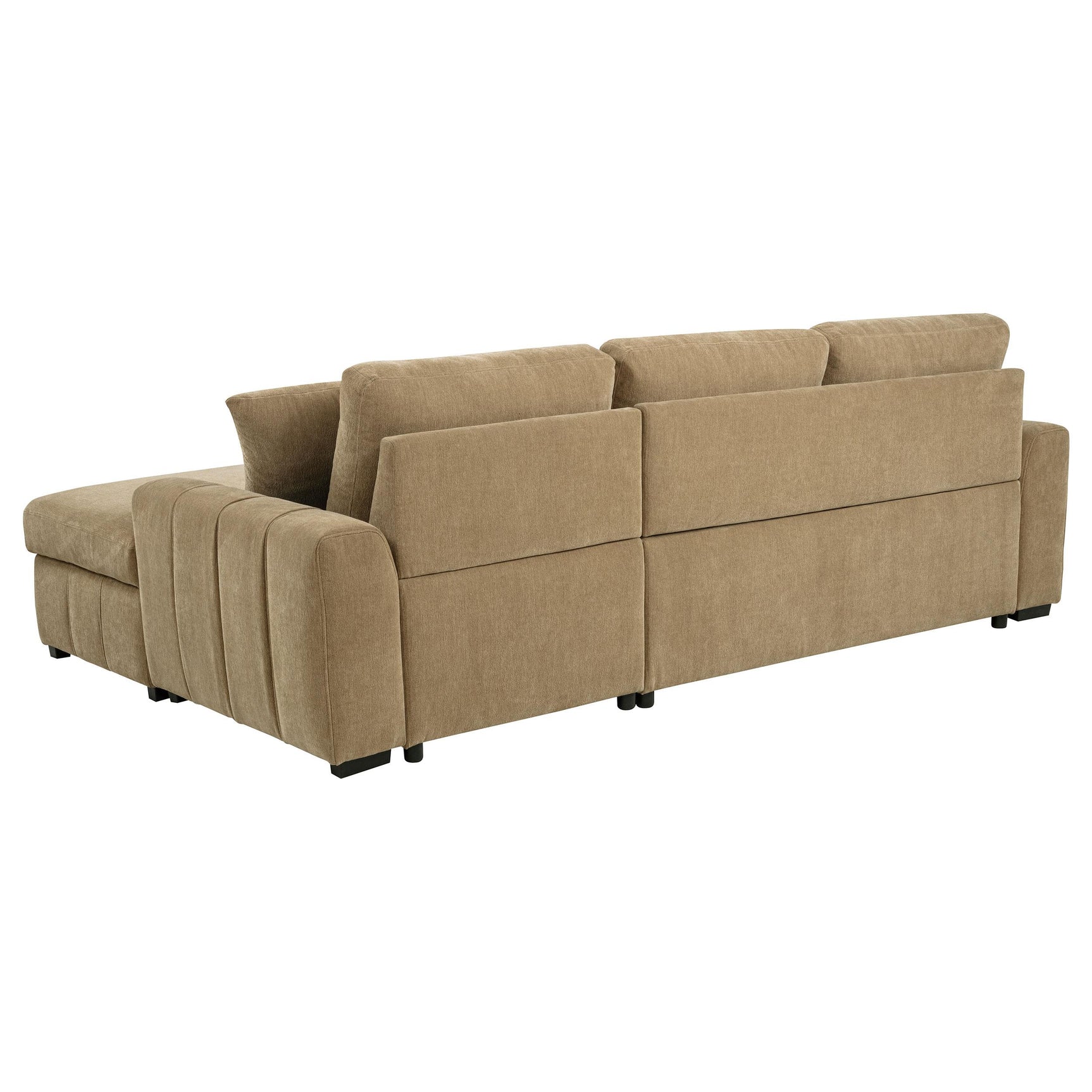 Pastrana Upholstered Sleeper Sectional Sofa Camel