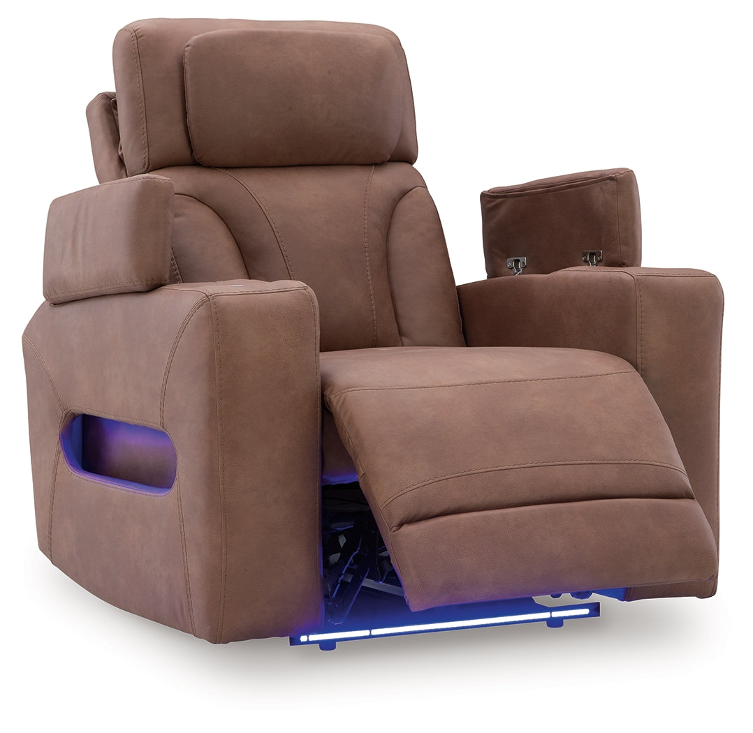 Clean-Slate Caramel Sofa, Loveseat and Recliner